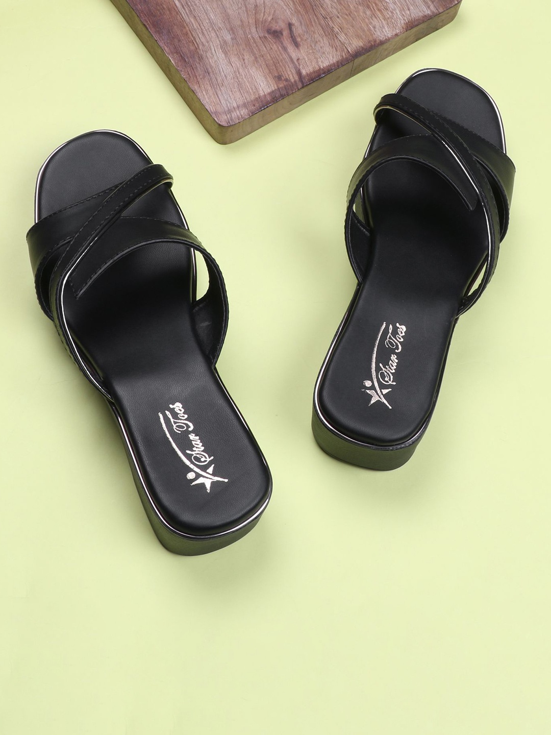 

STARTOES Embellished Wedge Sandals, Black