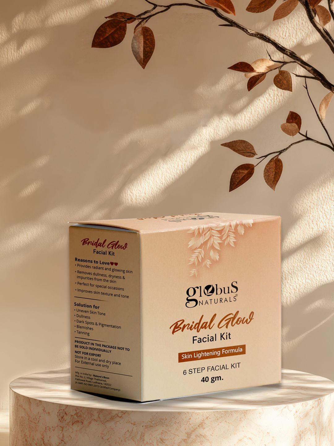 

Globus naturals Illuminating Bridal Glow 6 Step Facial Kit-40g, Beige