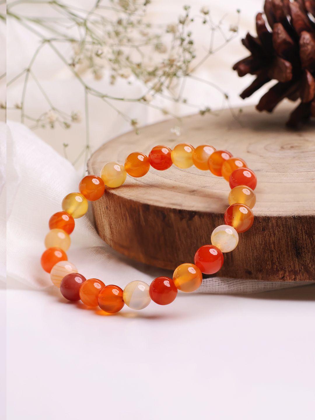 

Shubhanjali Unisex Crystals Bracelet, Red