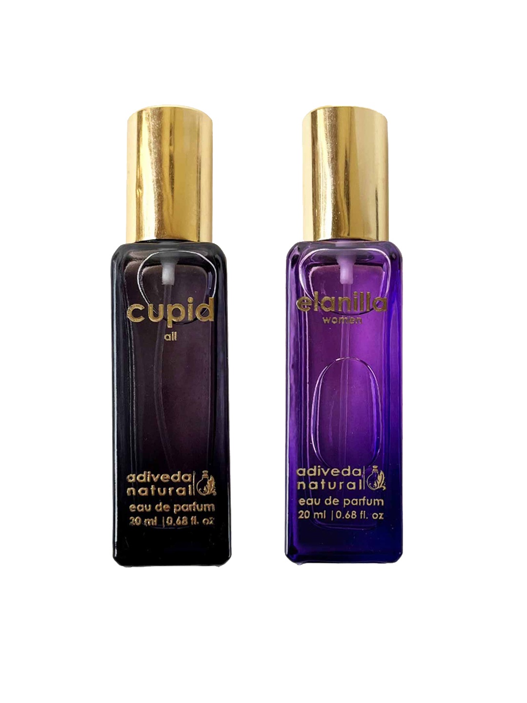 

Adiveda Natural Set Of 2 Cupid & Elanilla EDP 100 ml Each, Purple