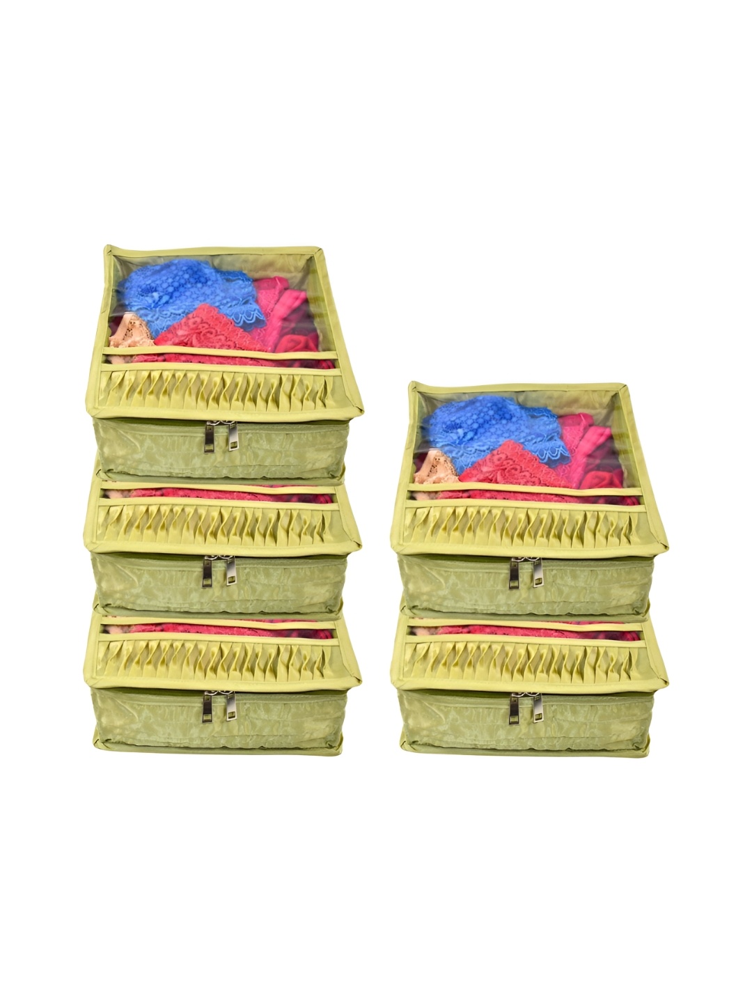 

Ajabh Green 5 Pieces Water Resistant Undergarment Satin Cover Cloth Organisers