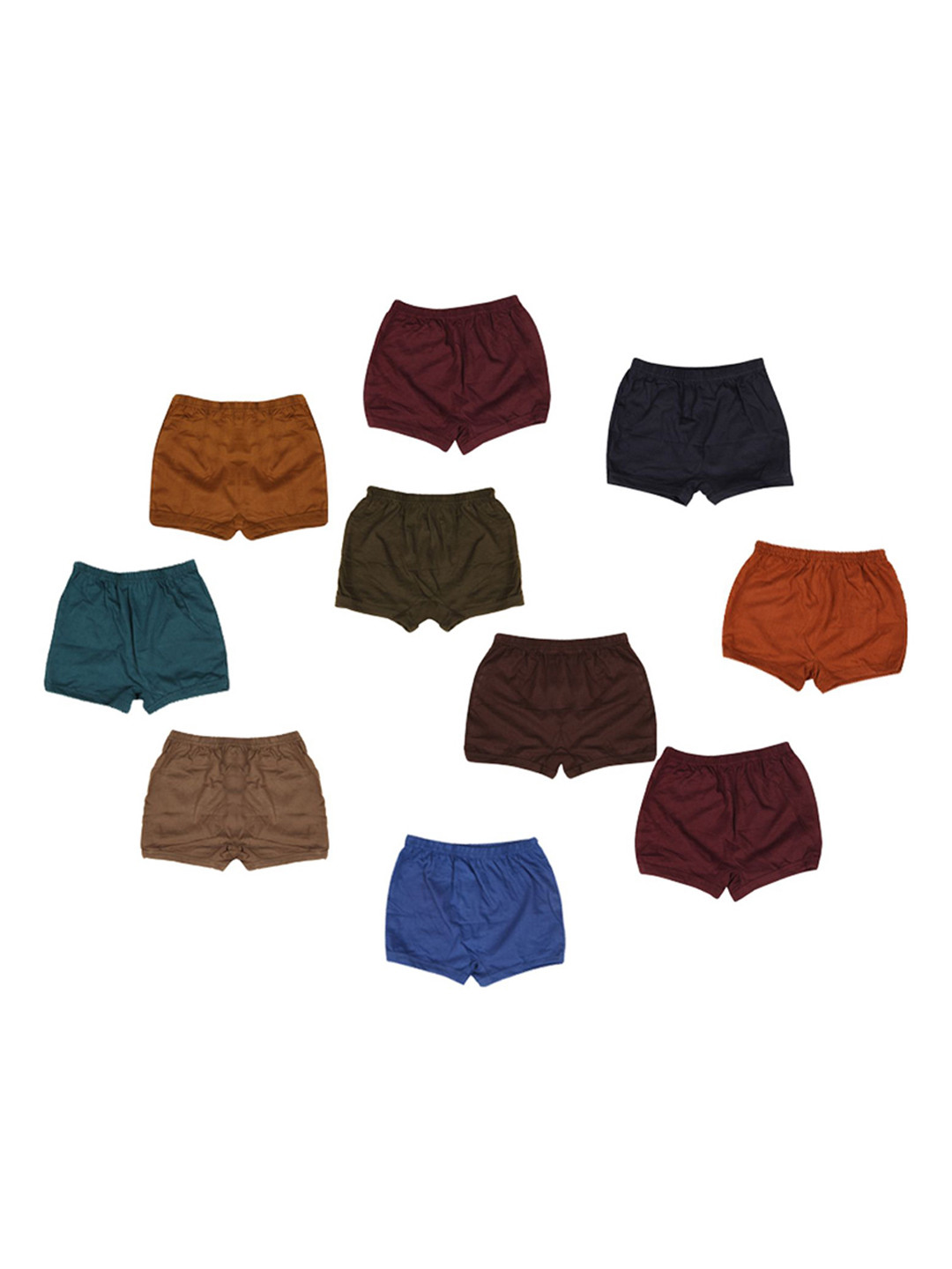 

YELLOWDELIGHT Infants Girls Pack Of 10 Boyshort Briefs61111000, Red