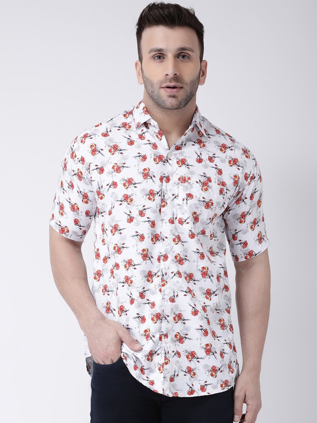 

KLOSET BY RIAG Men Classic Floral Opaque Printed Casual Shirt, Multi