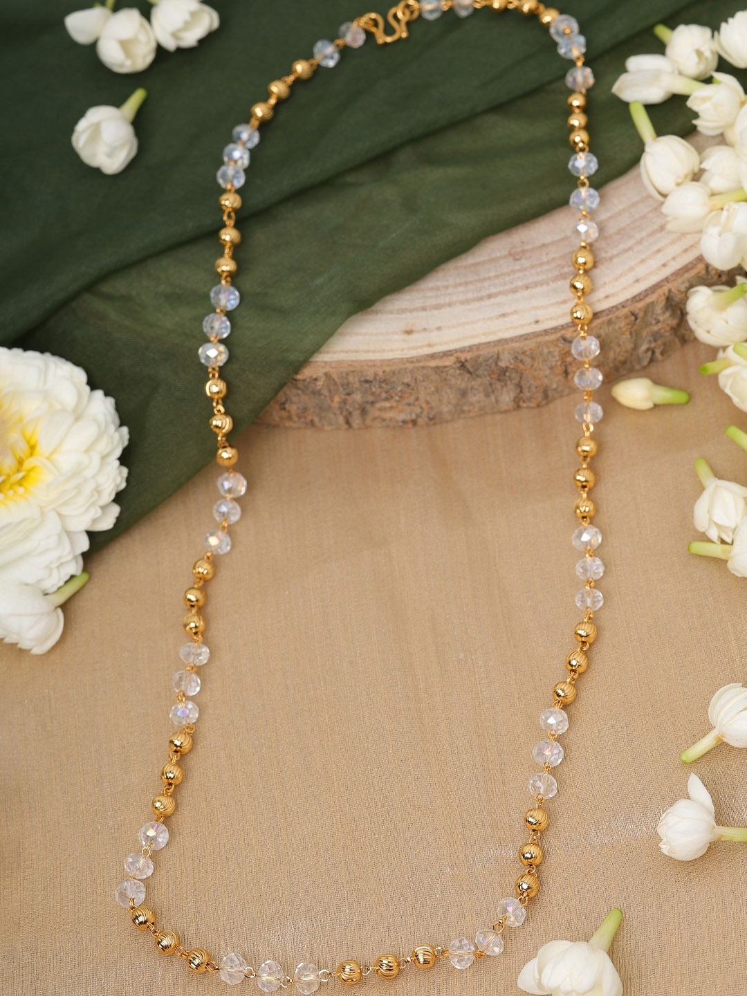 

Mirraw Gold-Plated Beaded Chain