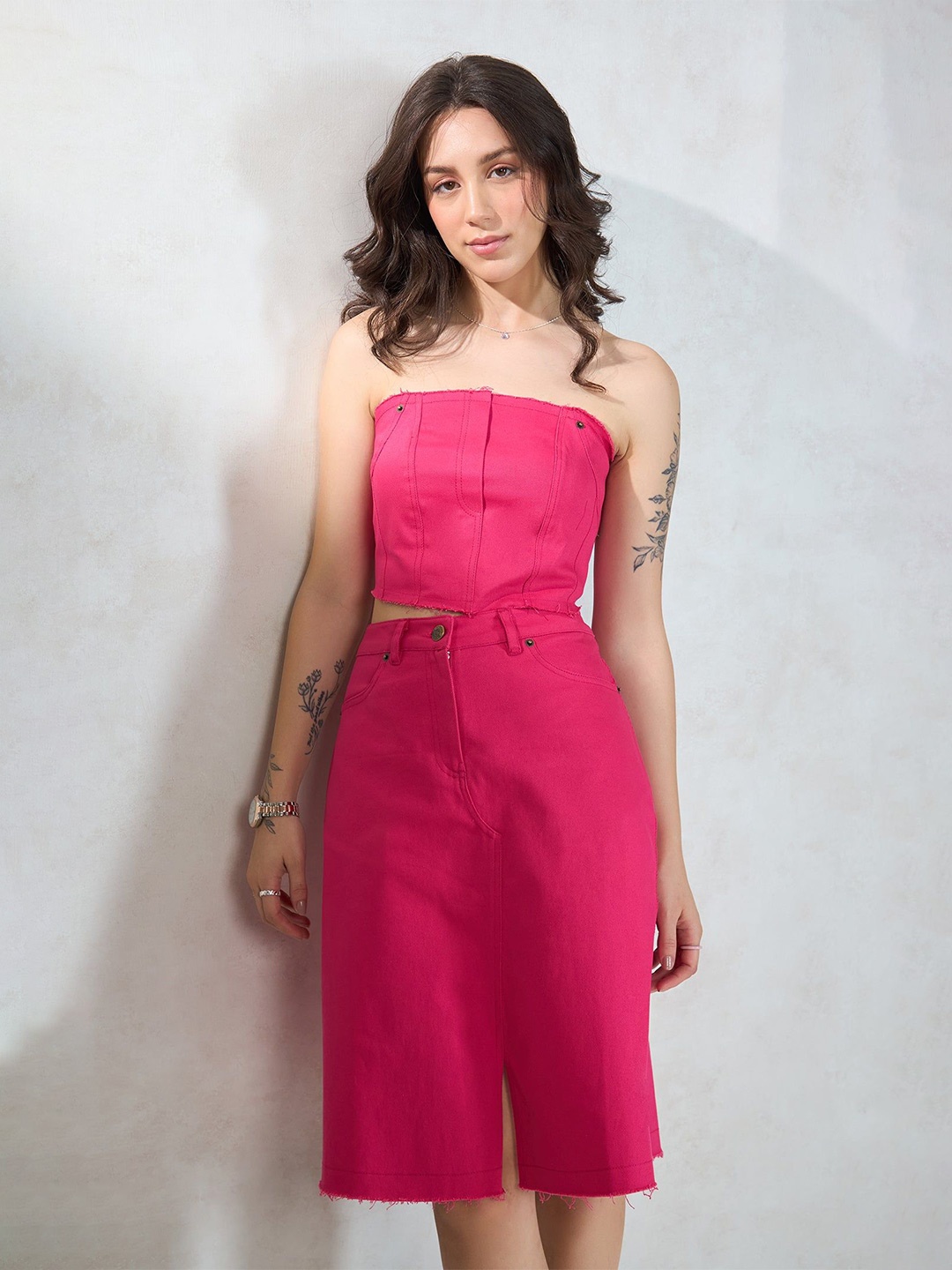

Virgio Strapless Tube Top With Skirt, Pink