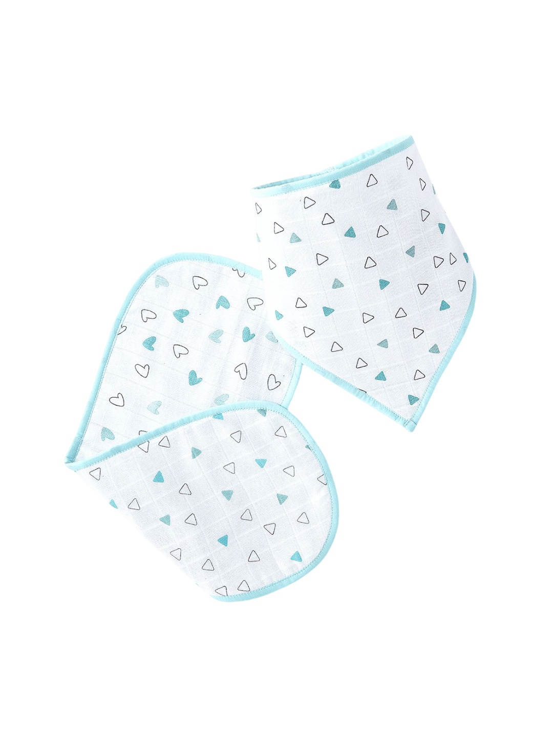 

The White Cradle Infants Printed Bibs & Burp Cloth, Blue