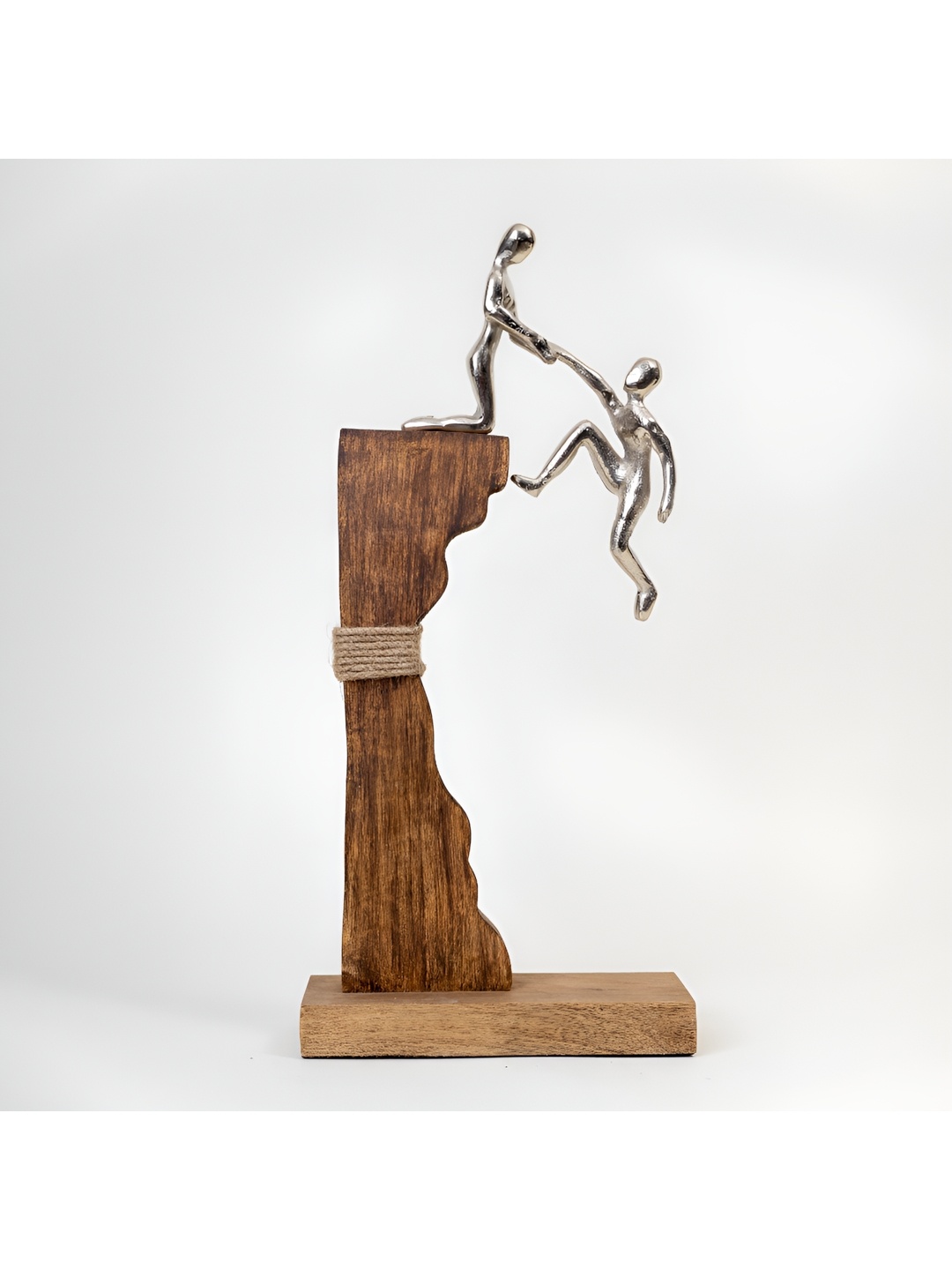 

KANIRY ARTISE OF NOVELTY Brown Figurine Wooden and Metal Showpiece