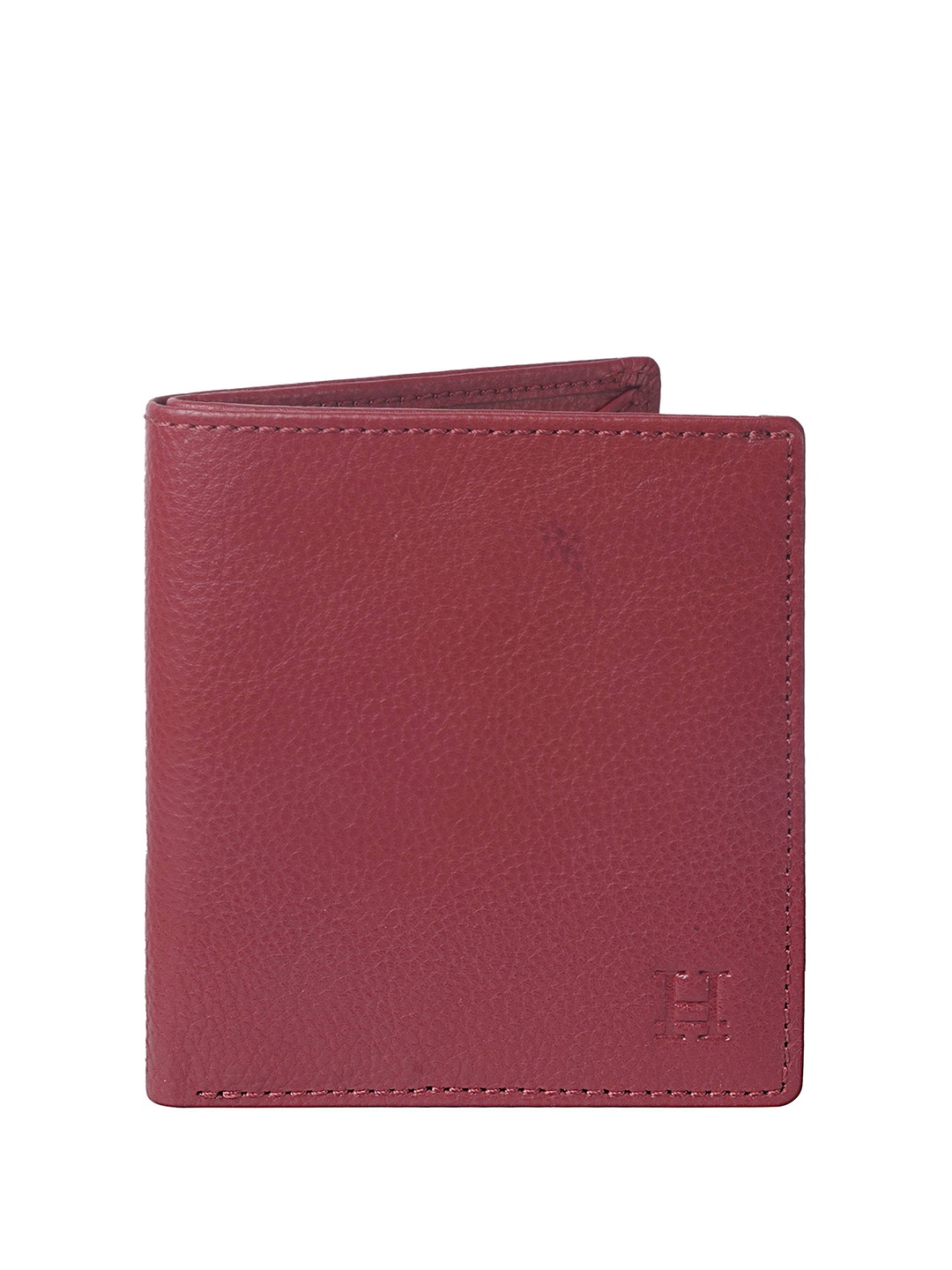 

HIROSHI Men Leather Two Fold Wallet, Red