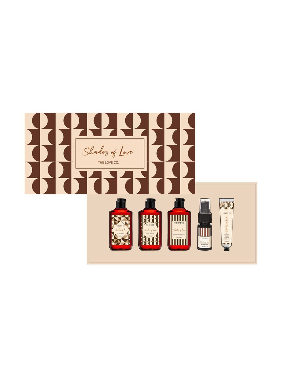 

The Love Co Set Of 5 Shades Of Love Bath and Body Combo - 195ml, Brown