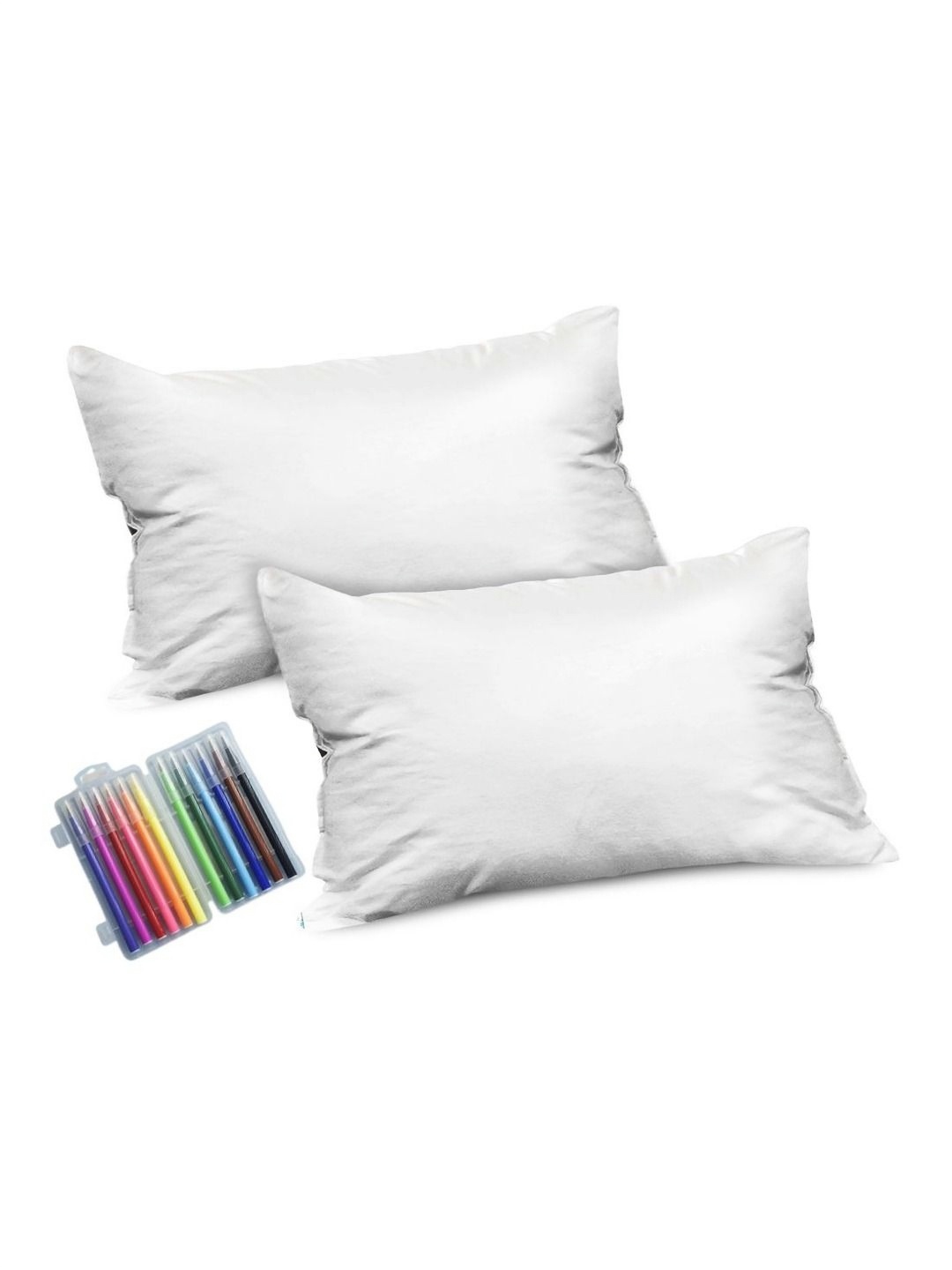 

Indigifts Kids Set Of 3 Reusable Magic Pillow & Colour Pen, White