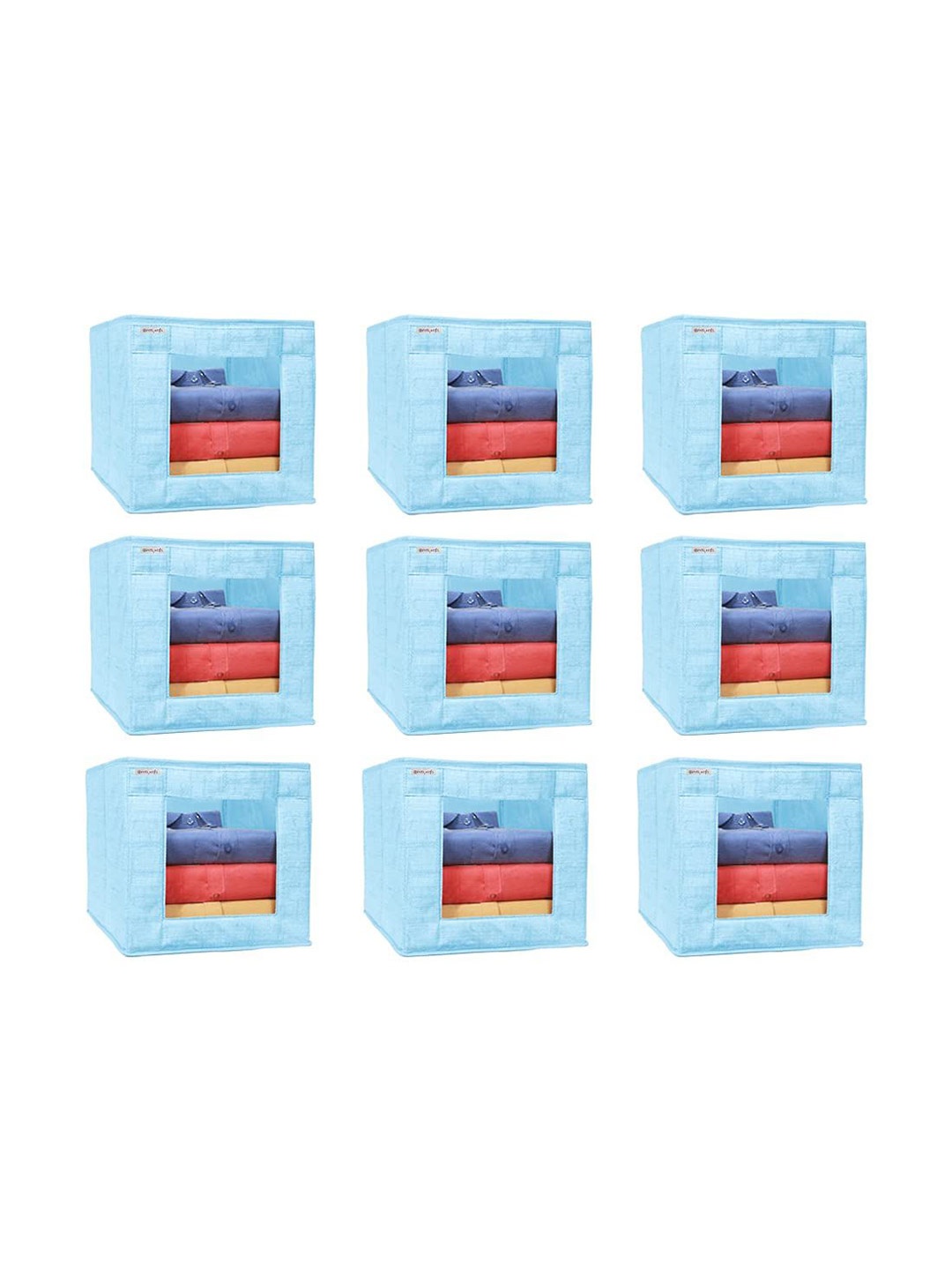 

prettykrafts Blue 9 Pieces Reusable Multi-Utility Organisers