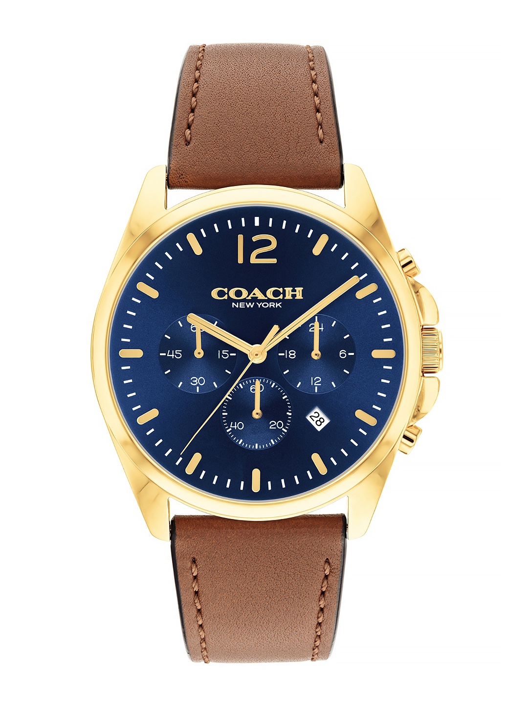 

Coach Men Greyson Dial & Leather Straps Analogue Watch 14602629, Blue