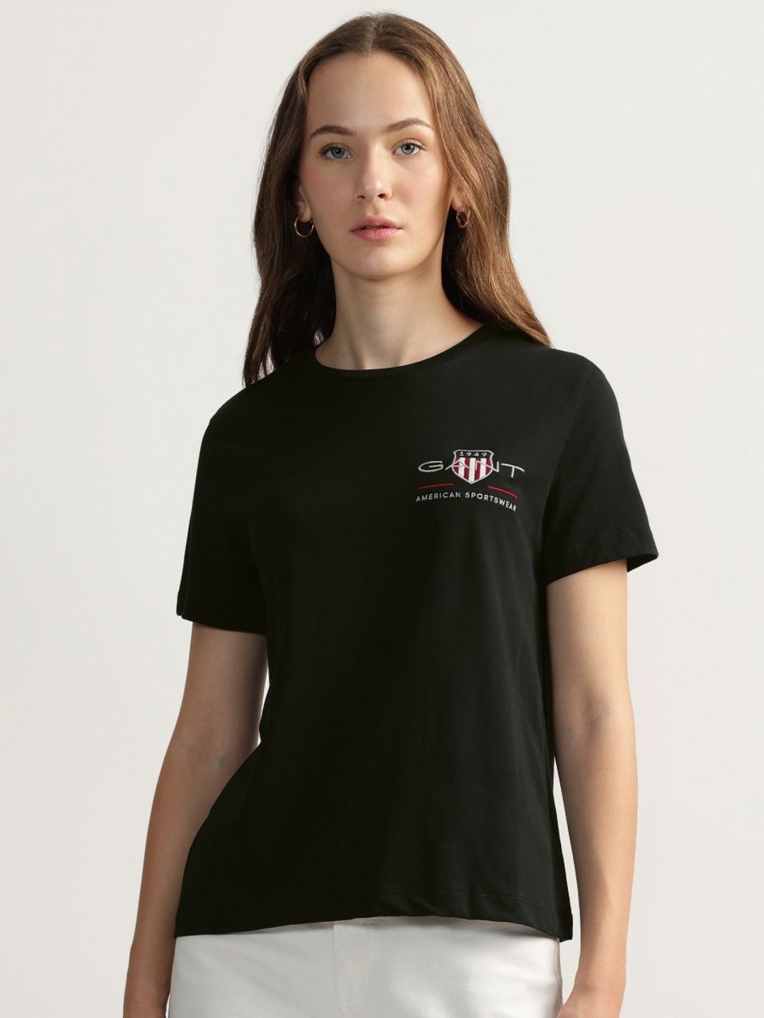 

GANT Women Typography T-shirt, Black