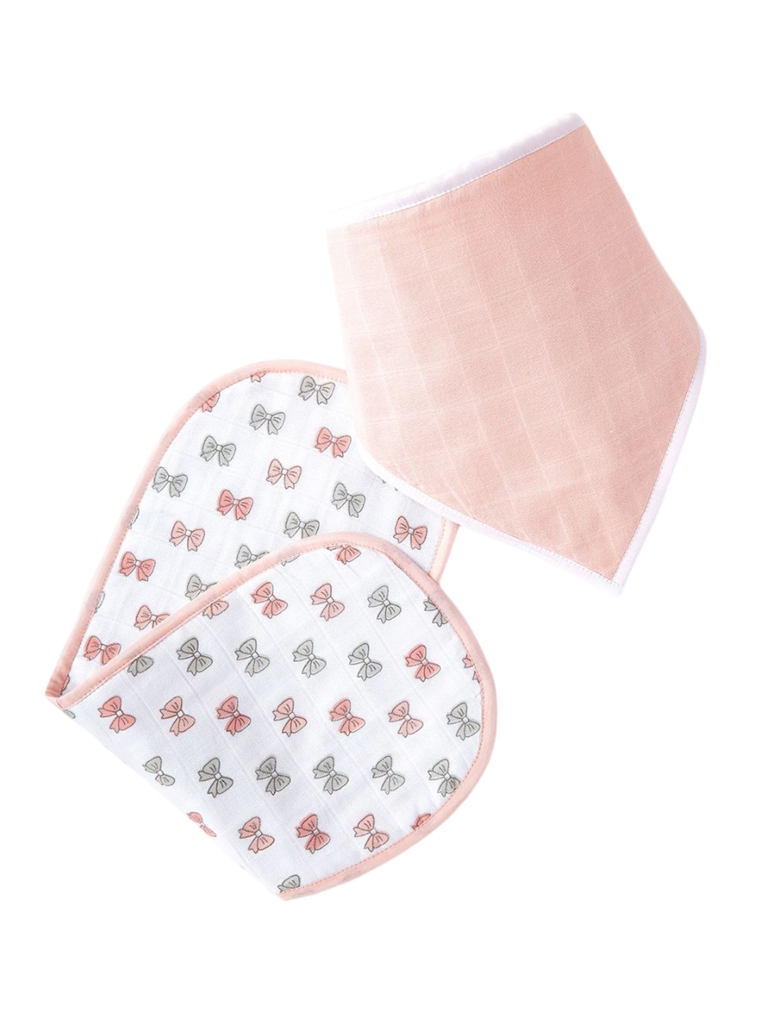 

The White Cradle Infants Printed Bib & Burp Cloth, Pink