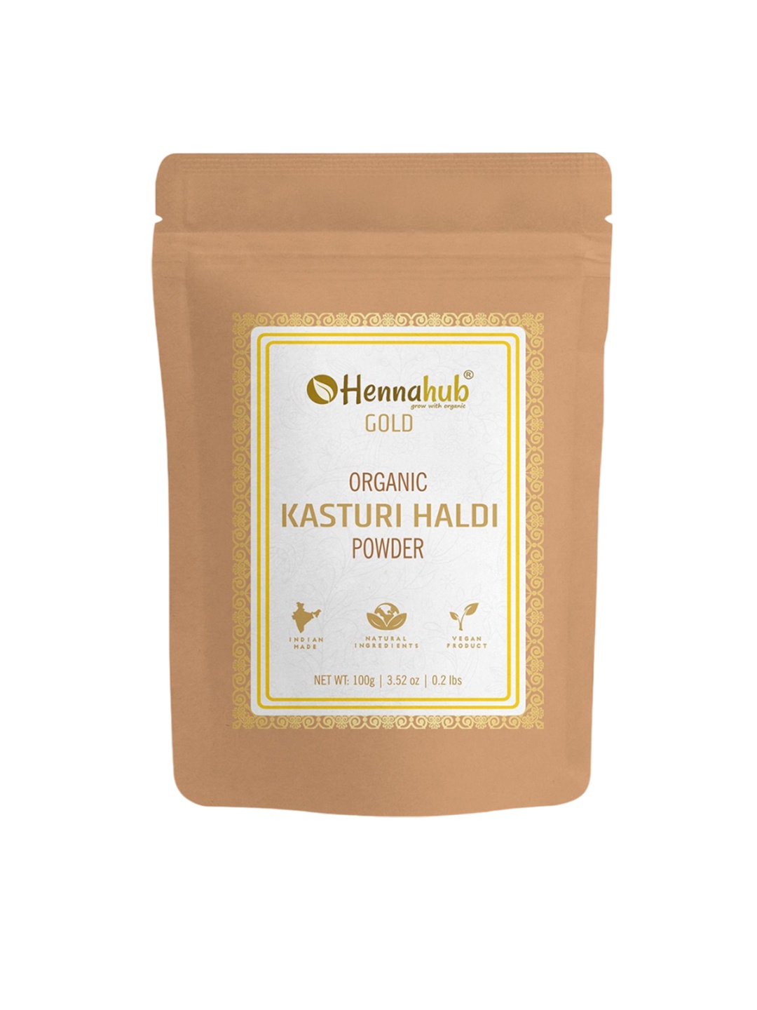 

HENNAHUB Pure Haldi Powder For Brightening & Anti-Inflammation- 100g, Orange