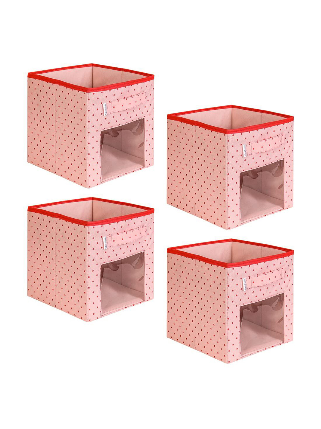 

prettykrafts Pink & Red 4 Pieces Multi-Utility Organisers
