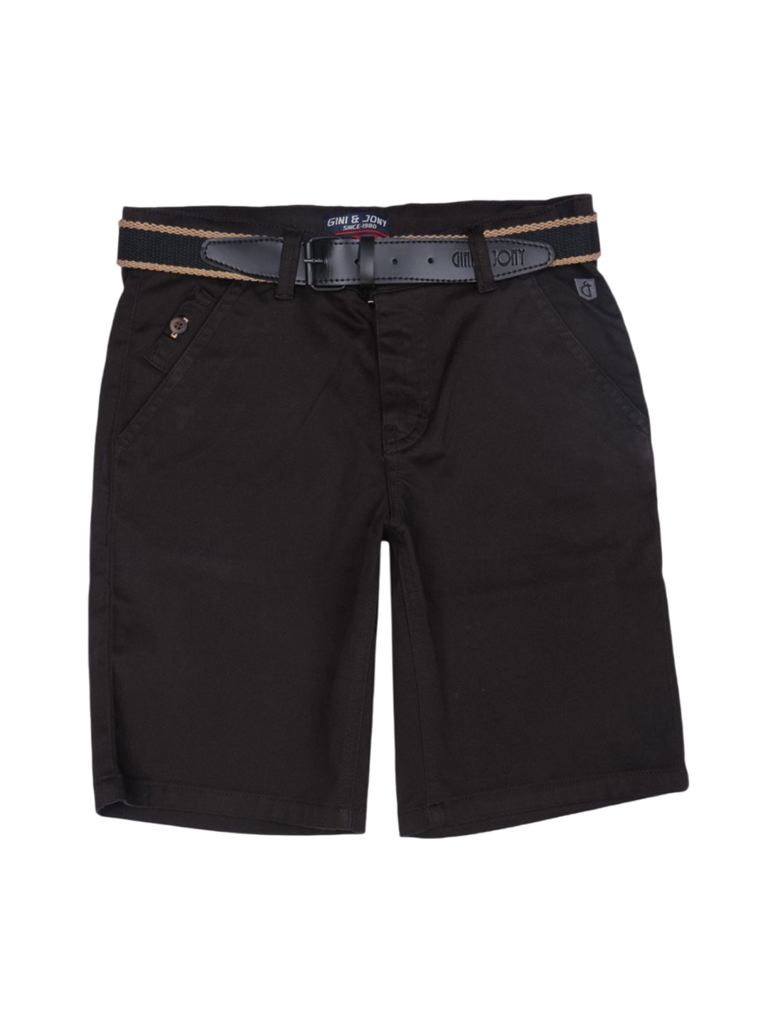 

Gini and Jony Boys Casual Regular Cotton Shorts, Black