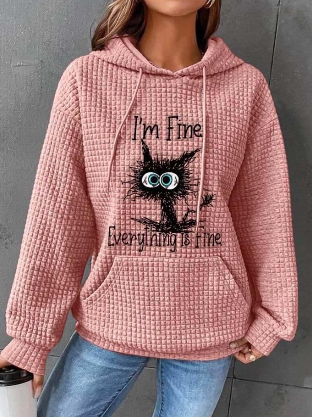 

StyleCast Women Printed Hooded Sweatshirt, Pink