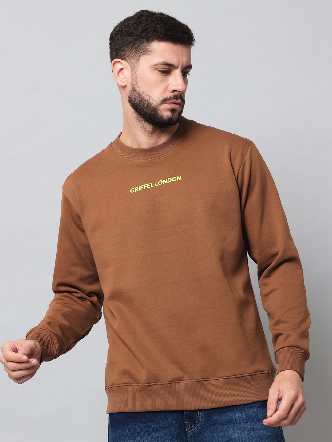 

GRIFFEL Men Sweatshirt, Coffee brown
