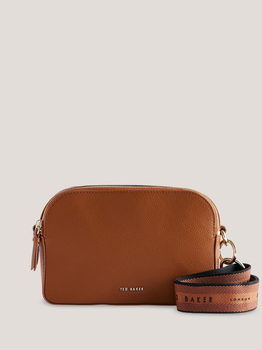 

Ted Baker Leather Structured Sling Bag with Tasselled, Brown