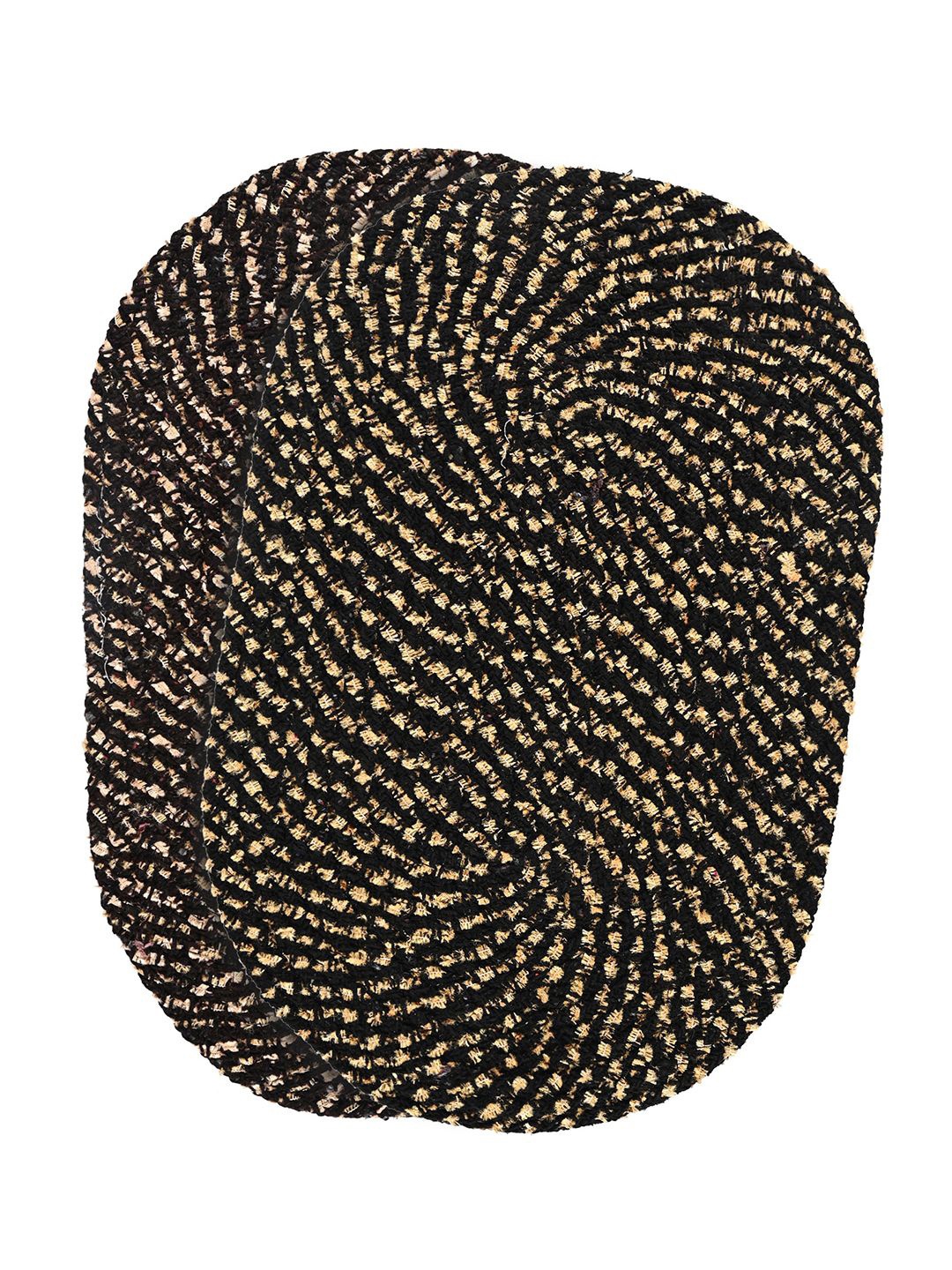 

Kuber Industries Black & Brown 2 Pieces AntiSlip Cotton Doormats
