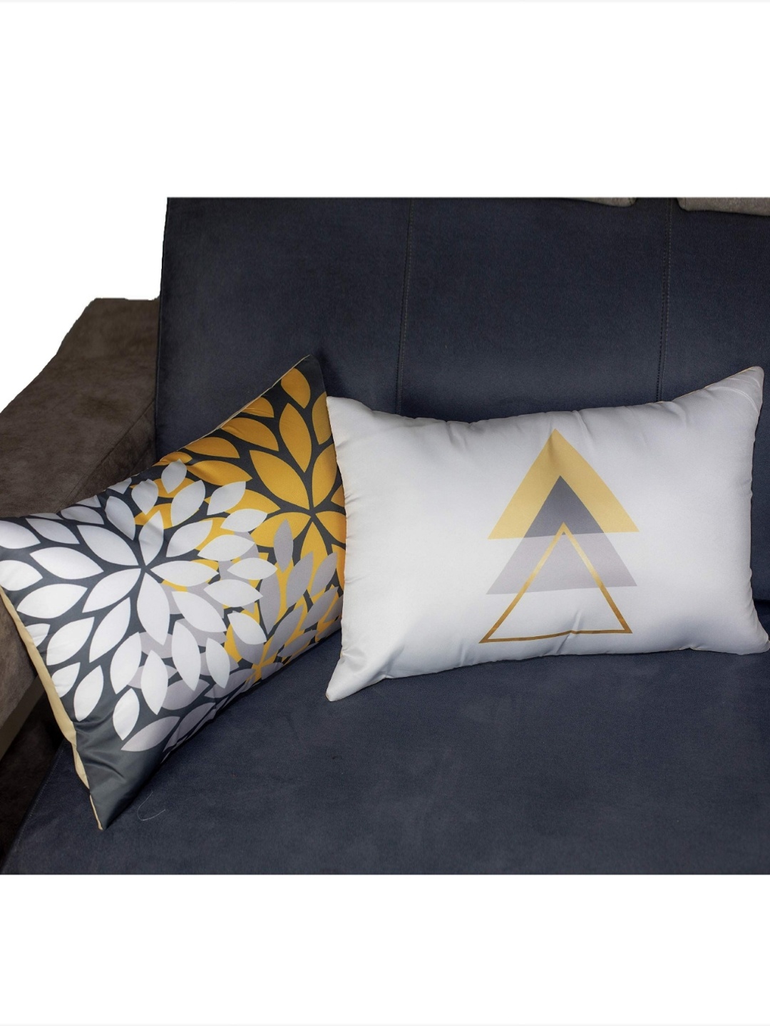 

Vendola Yellow & Black 2 Pieces Floral Rectangle Pillows