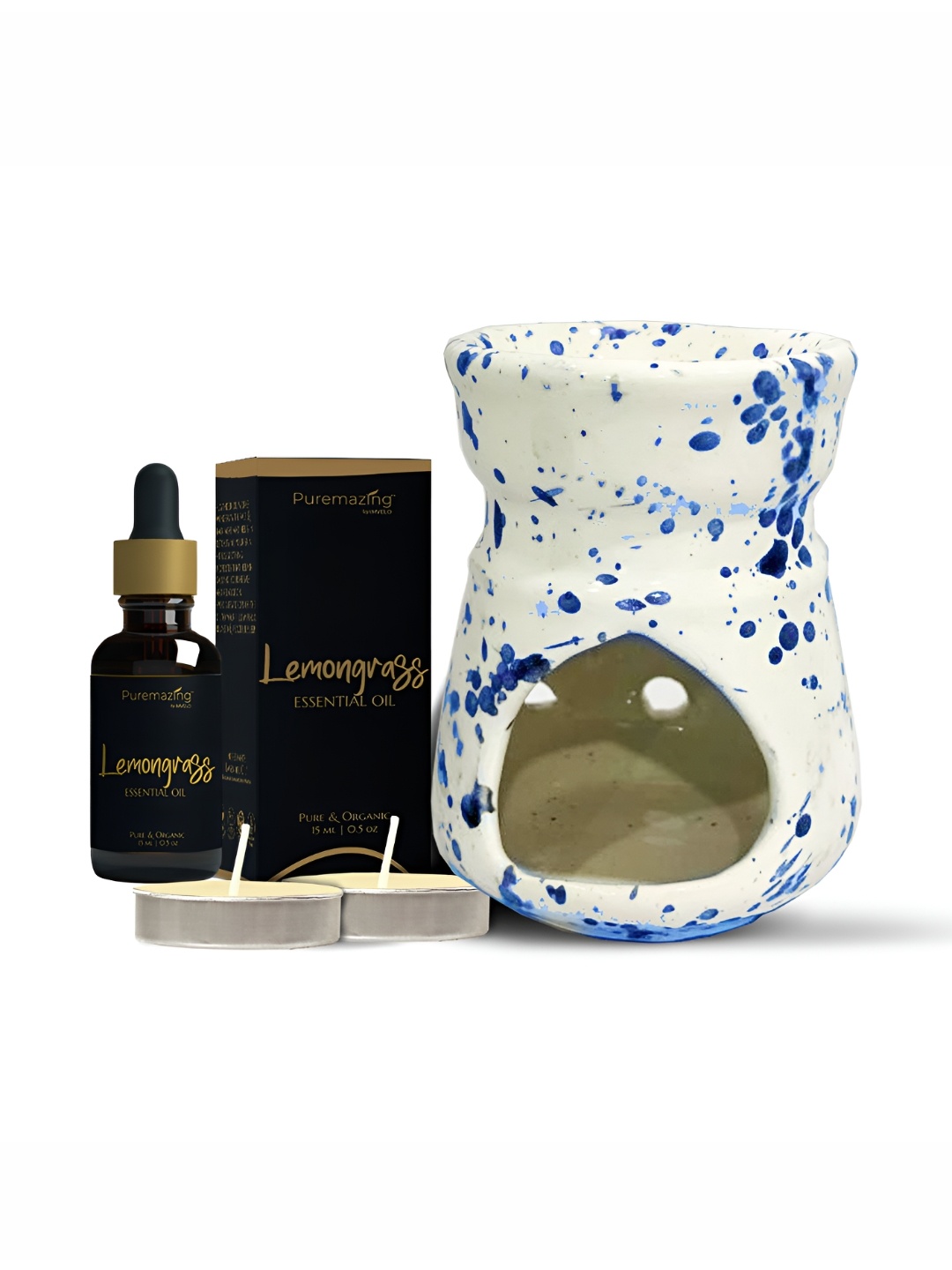 

Imvelo Green your hygiene Blue 4 Pieces Printed Tea Light Candle