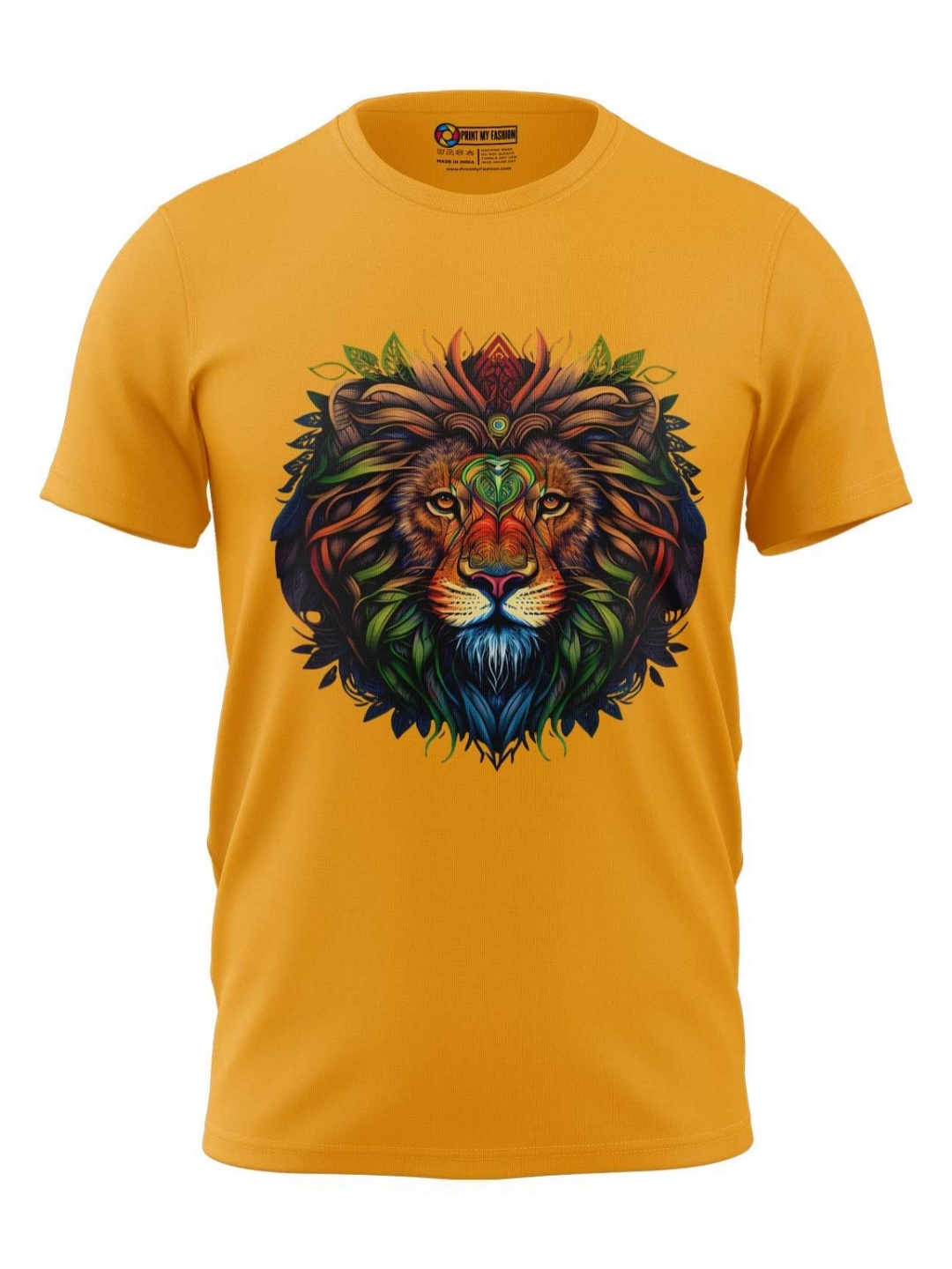 

Print My Fashion Boys Graphic Printed Round Neck Cotton T-shirt, Yellow