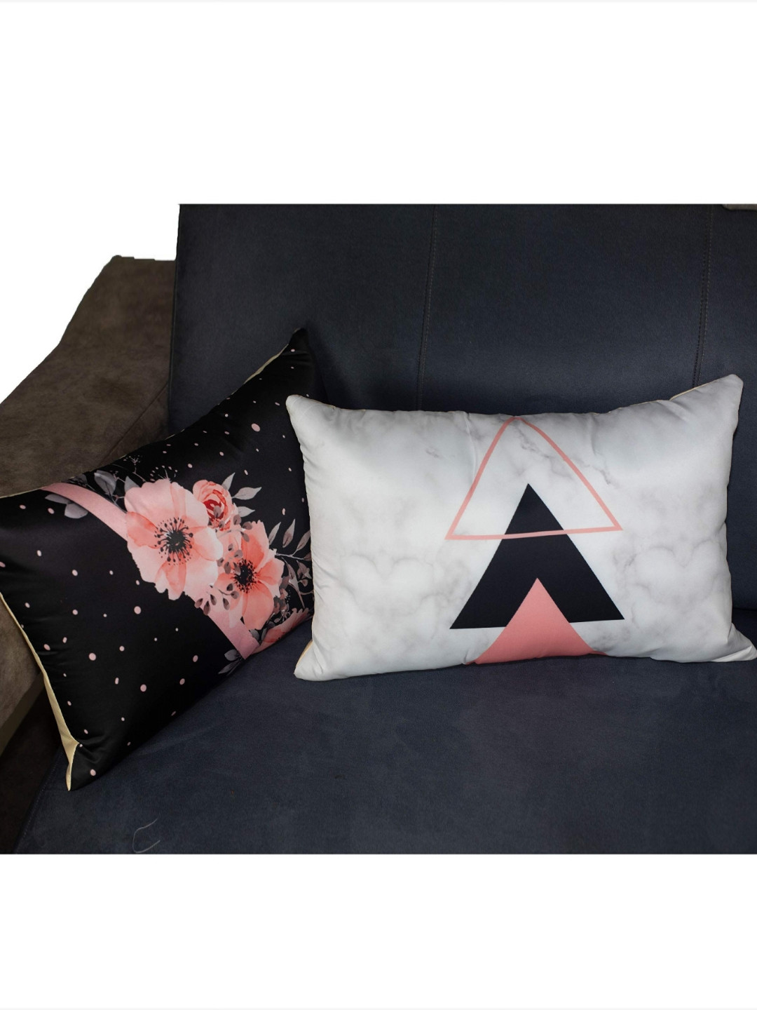 

Vendola Pink & Black 5 Pieces Floral Printed Rectangle Cushion Covers