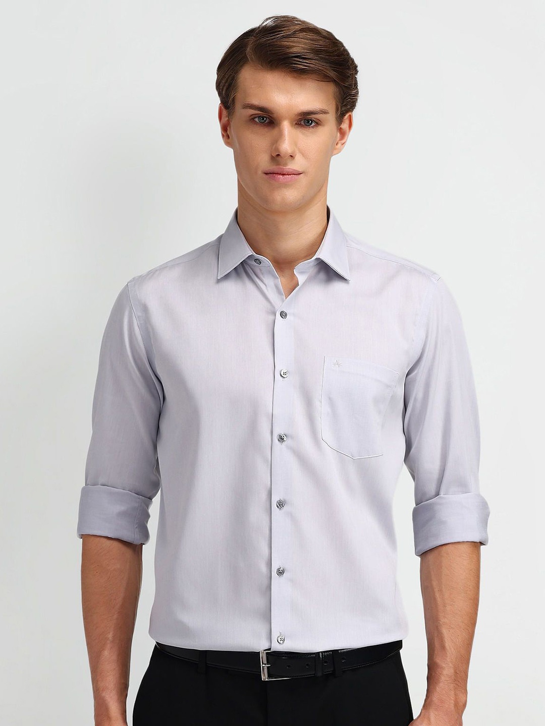 

Arrow Men Modern Slim Fit Opaque Formal Shirt, Grey