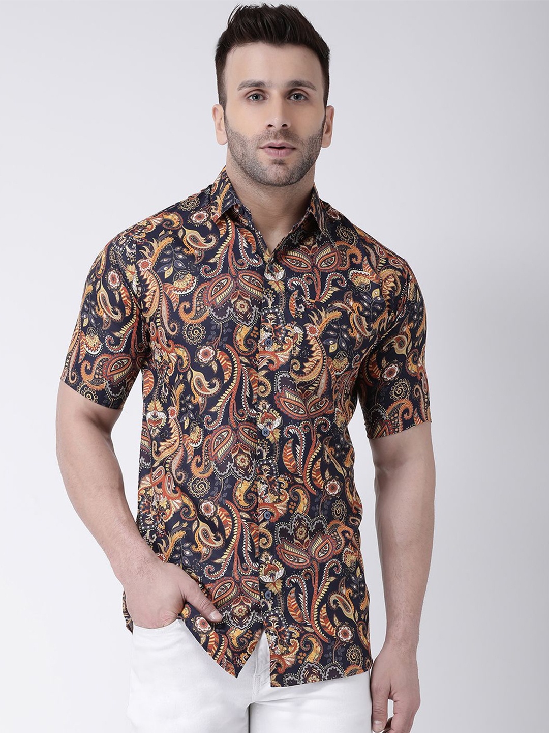 

KLOSET BY RIAG Men Classic Floral Opaque Printed Casual Shirt, Multi