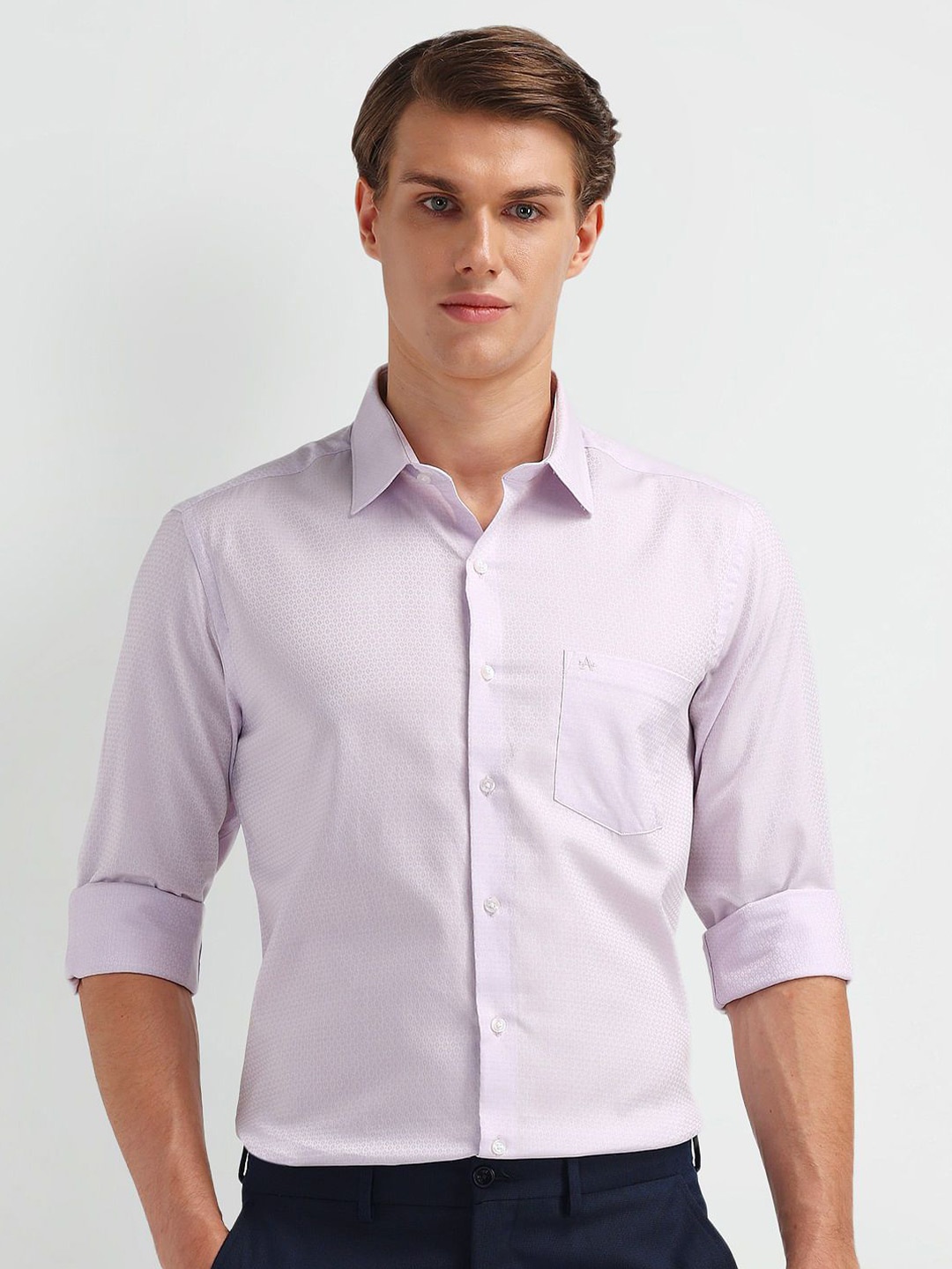 

Arrow Men Modern Slim Fit Opaque Formal Shirt, Violet