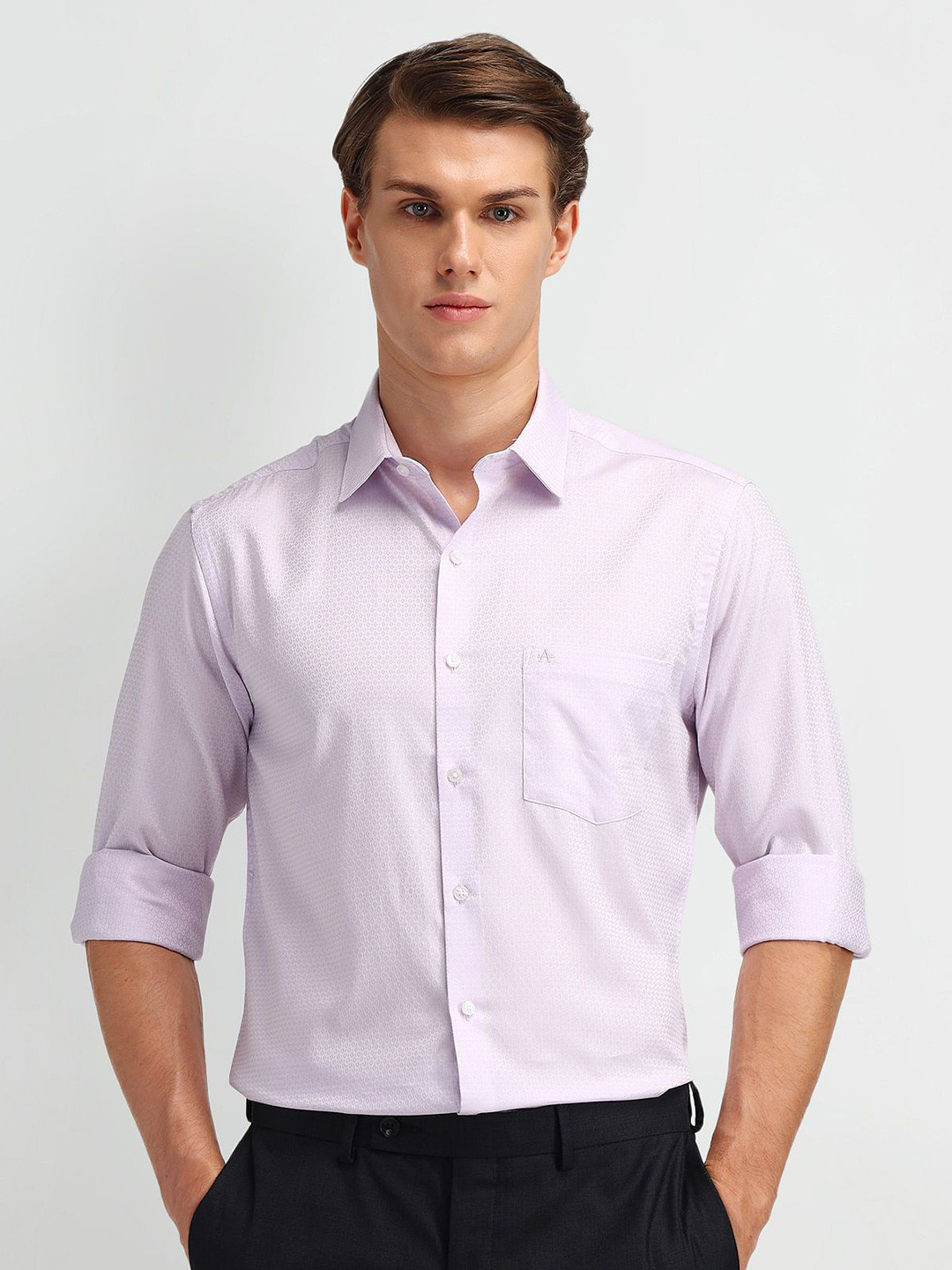

Arrow Men Classic Opaque Formal Shirt, Violet