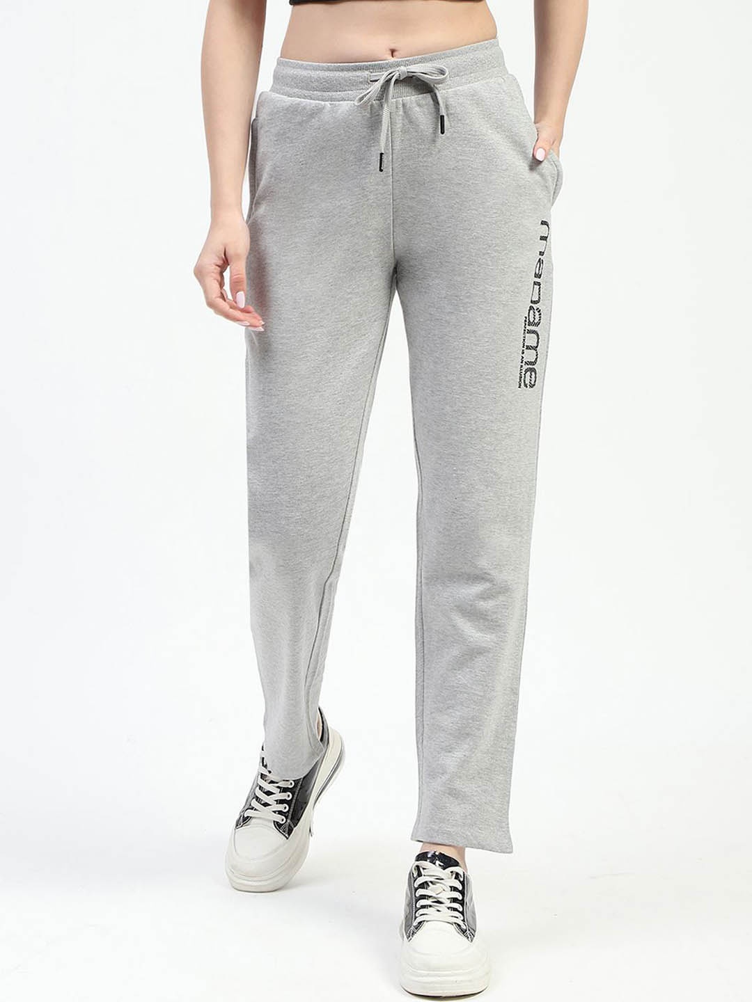 

MADAME M SECRET Women Mid-Rise Sports Track Pant, Grey