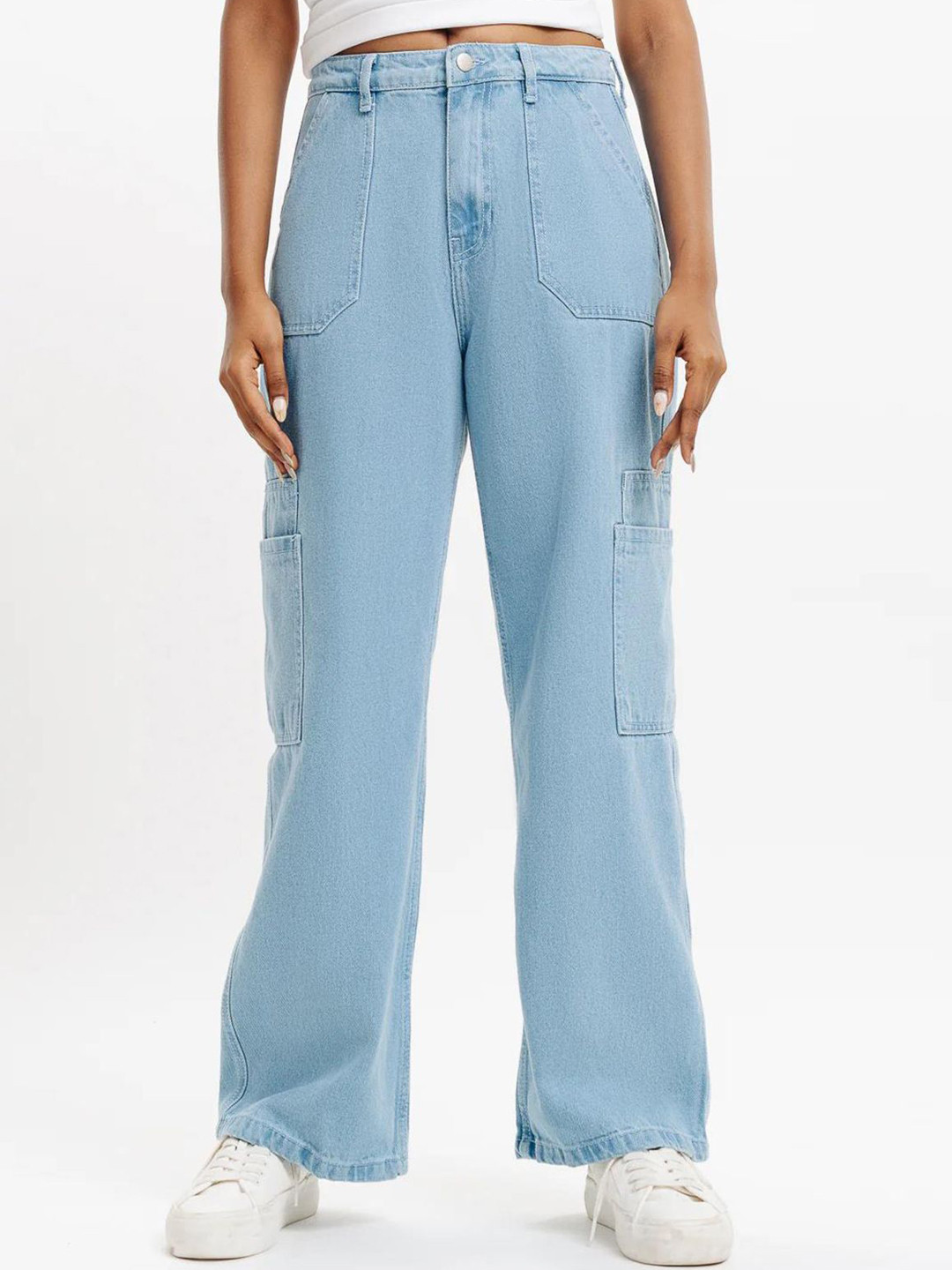 

Kotty Women Jean Wide Leg High-Rise Stretchable Jeans, Blue