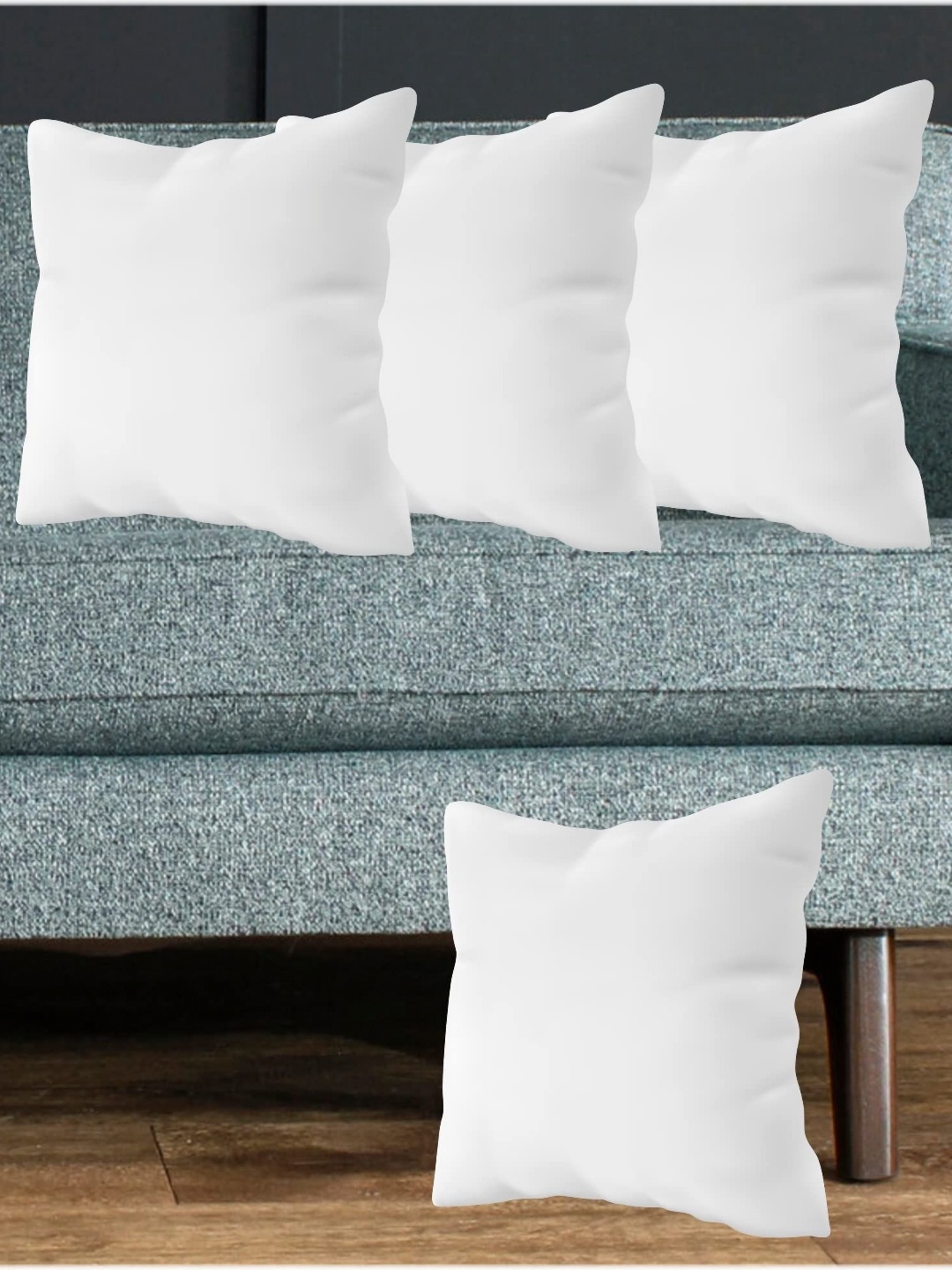 

Vendola White 4 Pieces Square Cushion Covers