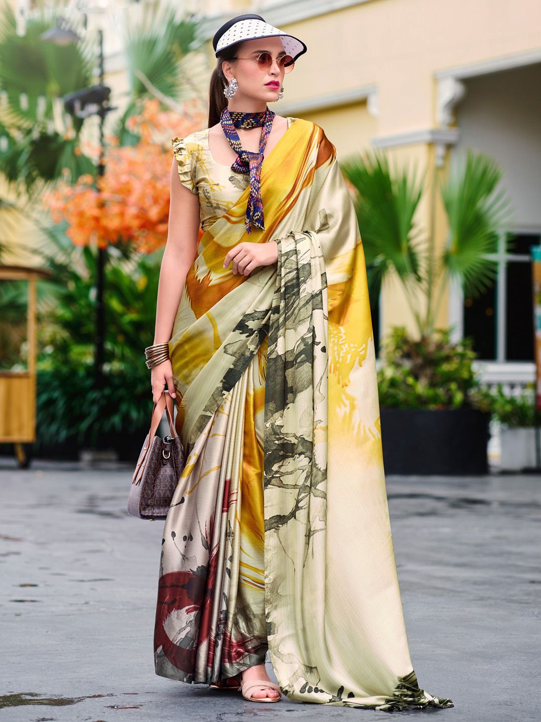 

Anouk Poly Crepe Saree, Off white