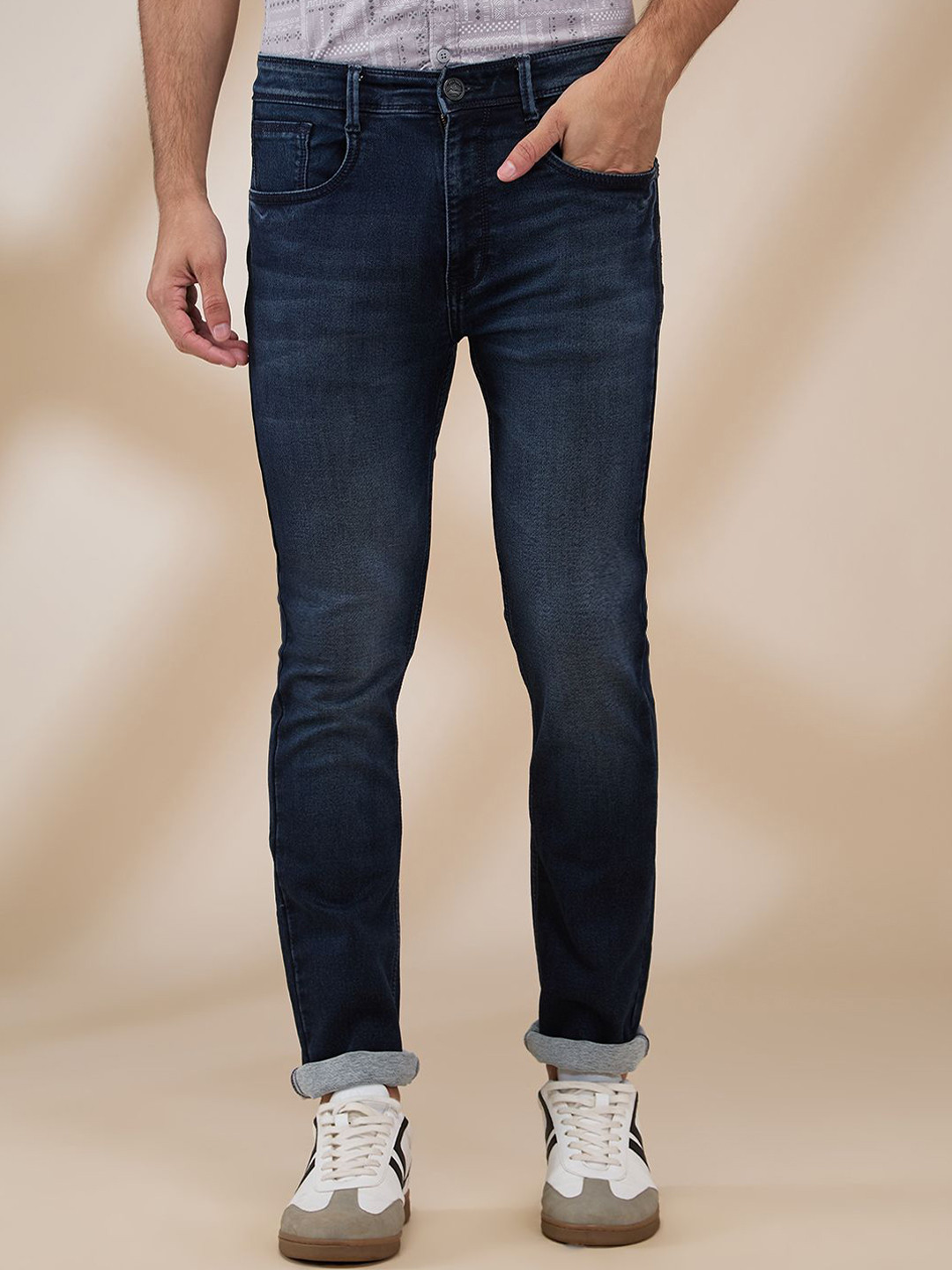 

Parx Men Straight Fit Light Fade Jeans, Blue