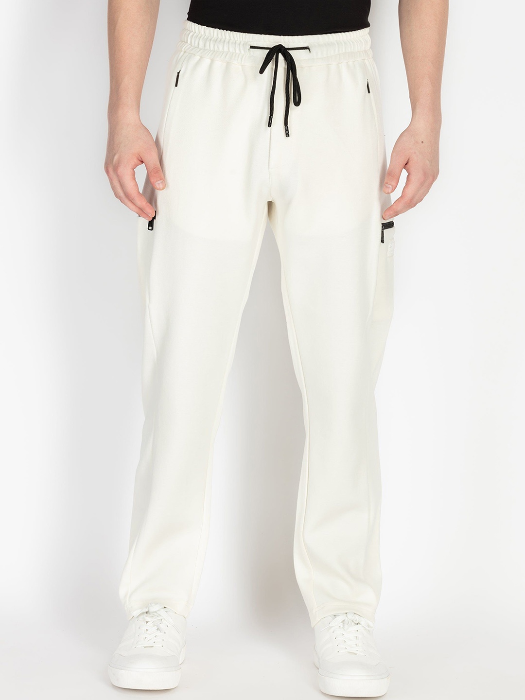 

Status Quo Men Mid-Rise Track Pant, Off white