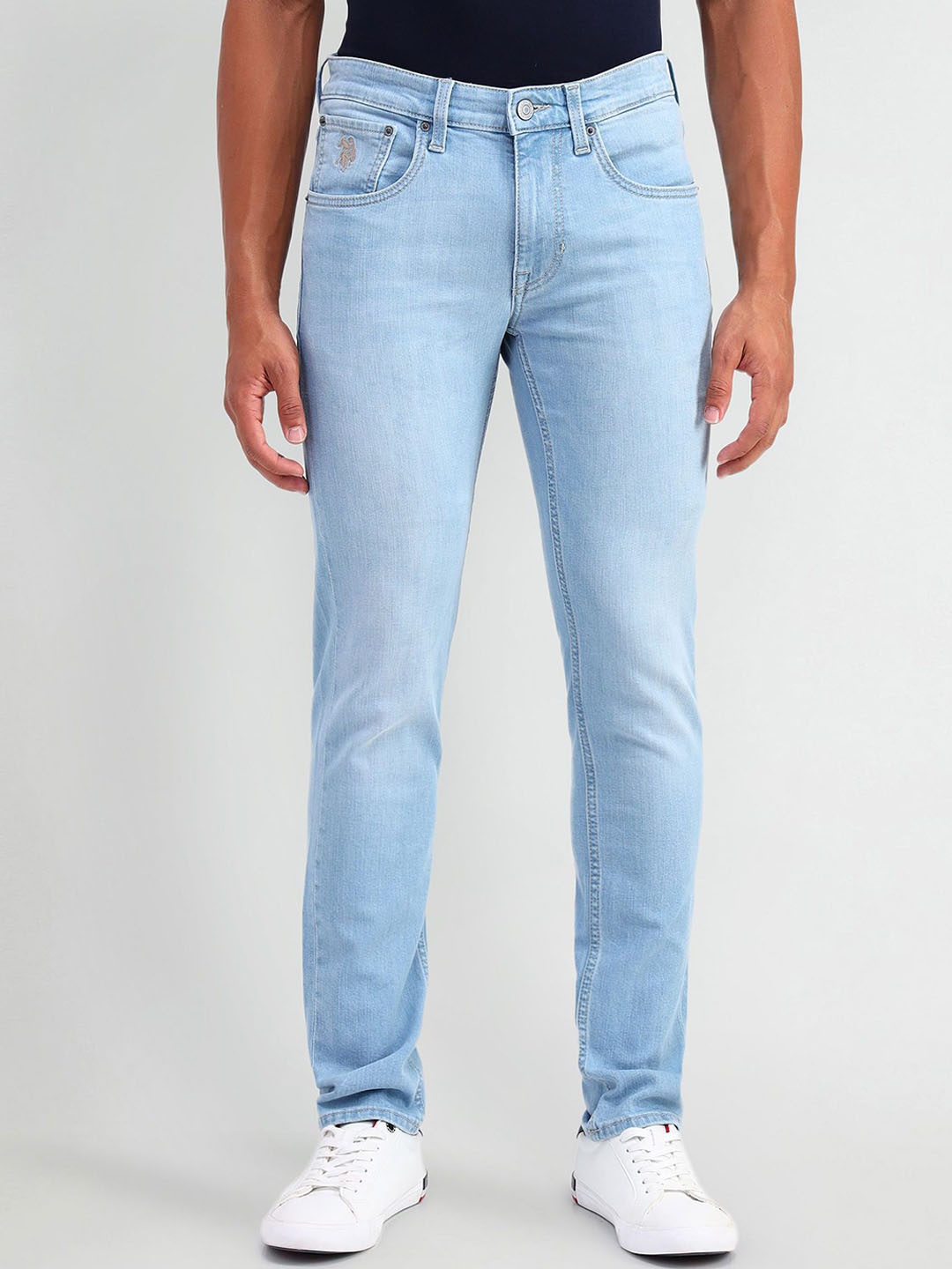 

U.S. Polo Assn. Denim Co. Men Skinny Fit Light Fade Stretchable Jeans, Blue