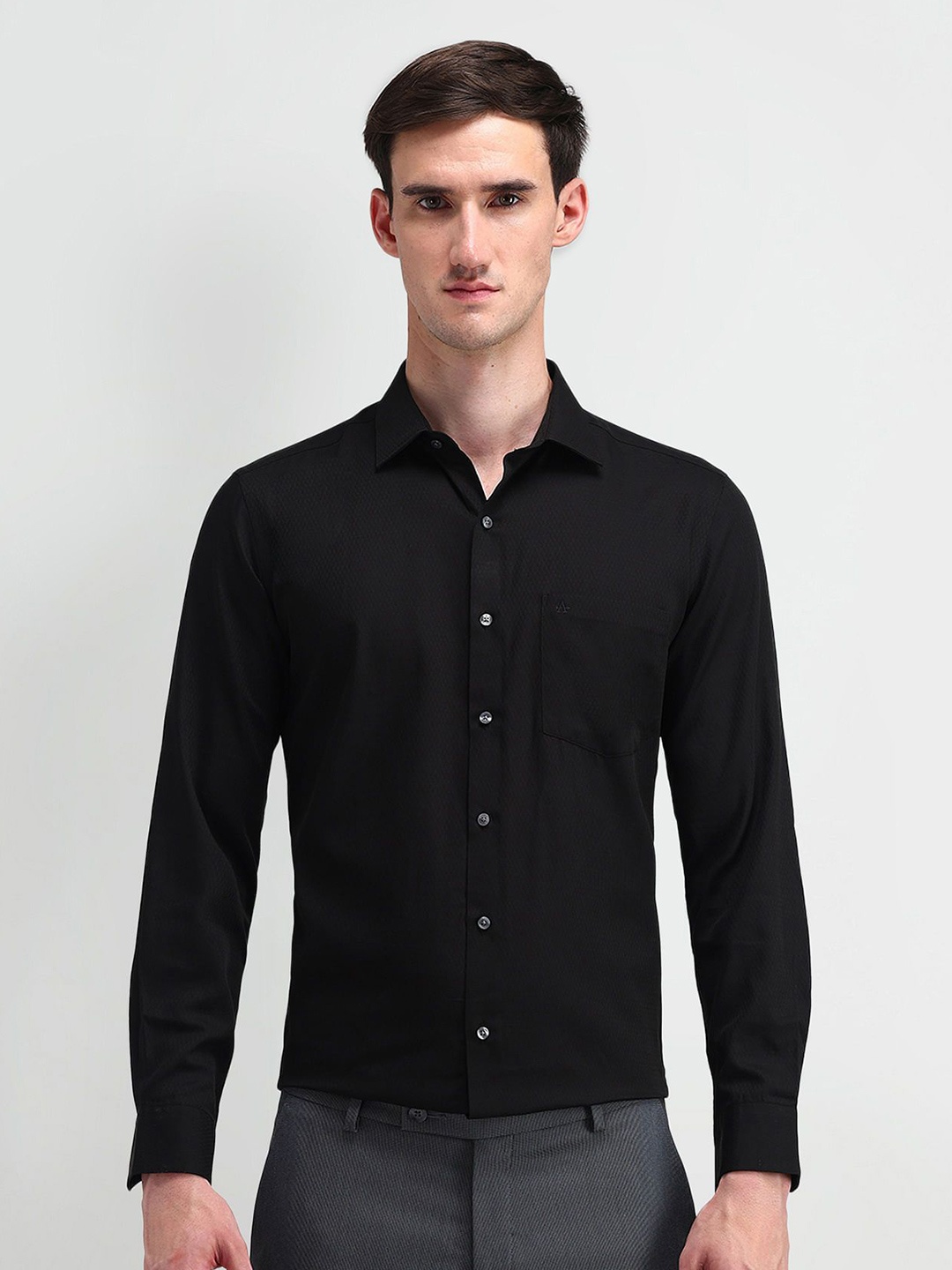 

Arrow Men Classic Opaque Formal Shirt, Black