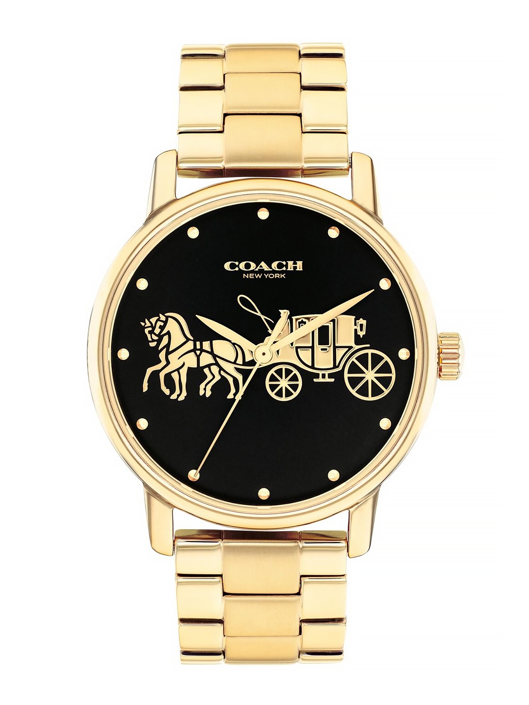 

Coach Women Grand Printed Bracelet Style Analogue Watch 14504174, Black
