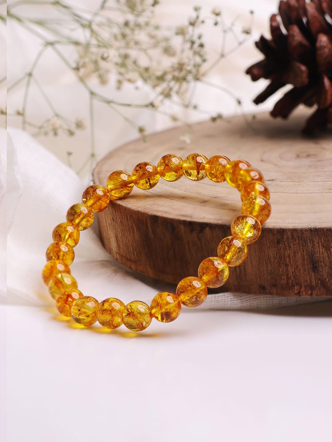 

Shubhanjali Unisex Crystals Bracelet, Yellow