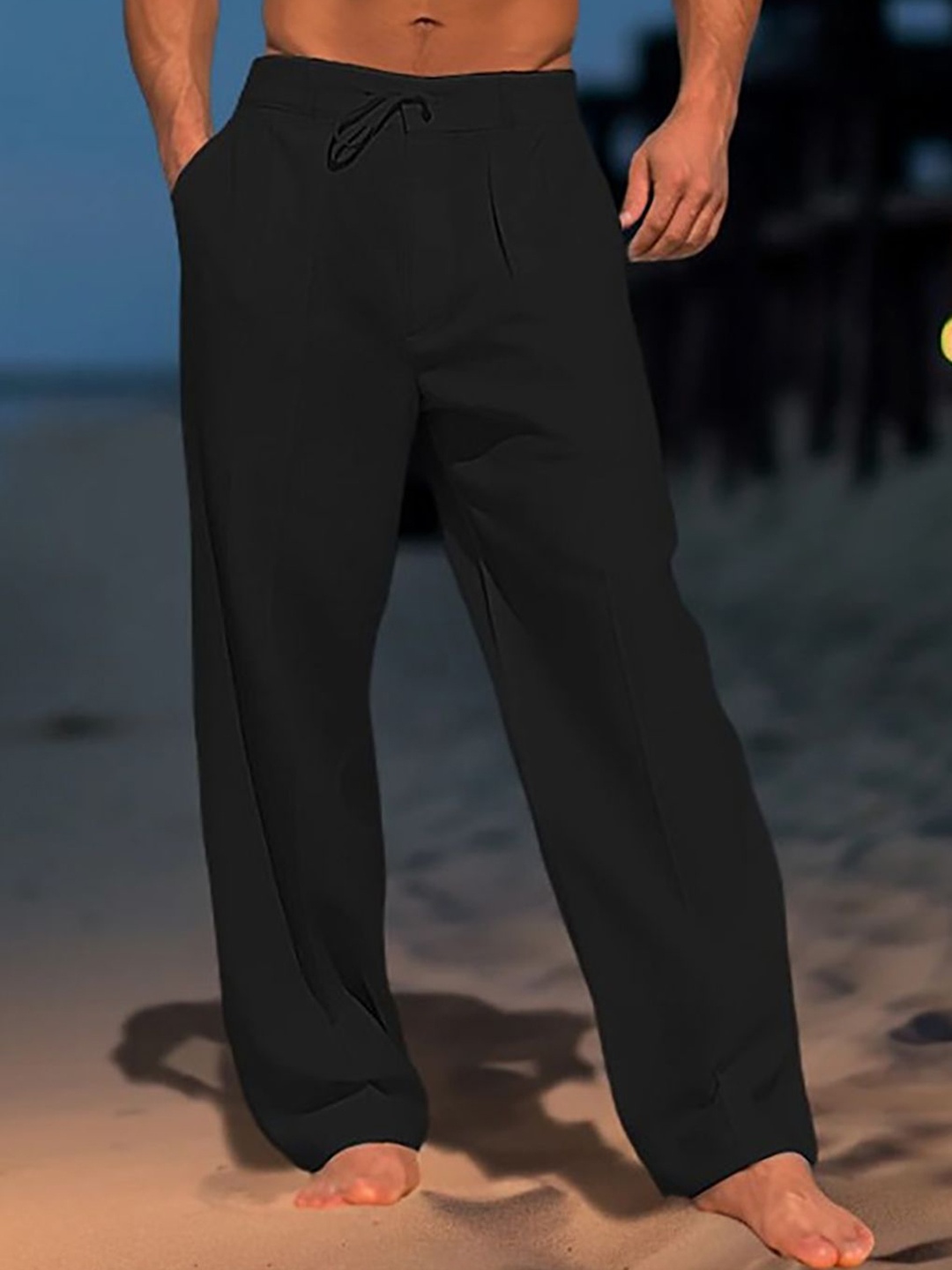 

StyleCast x Revolte Men Loose Fit Peg Trouser, Black