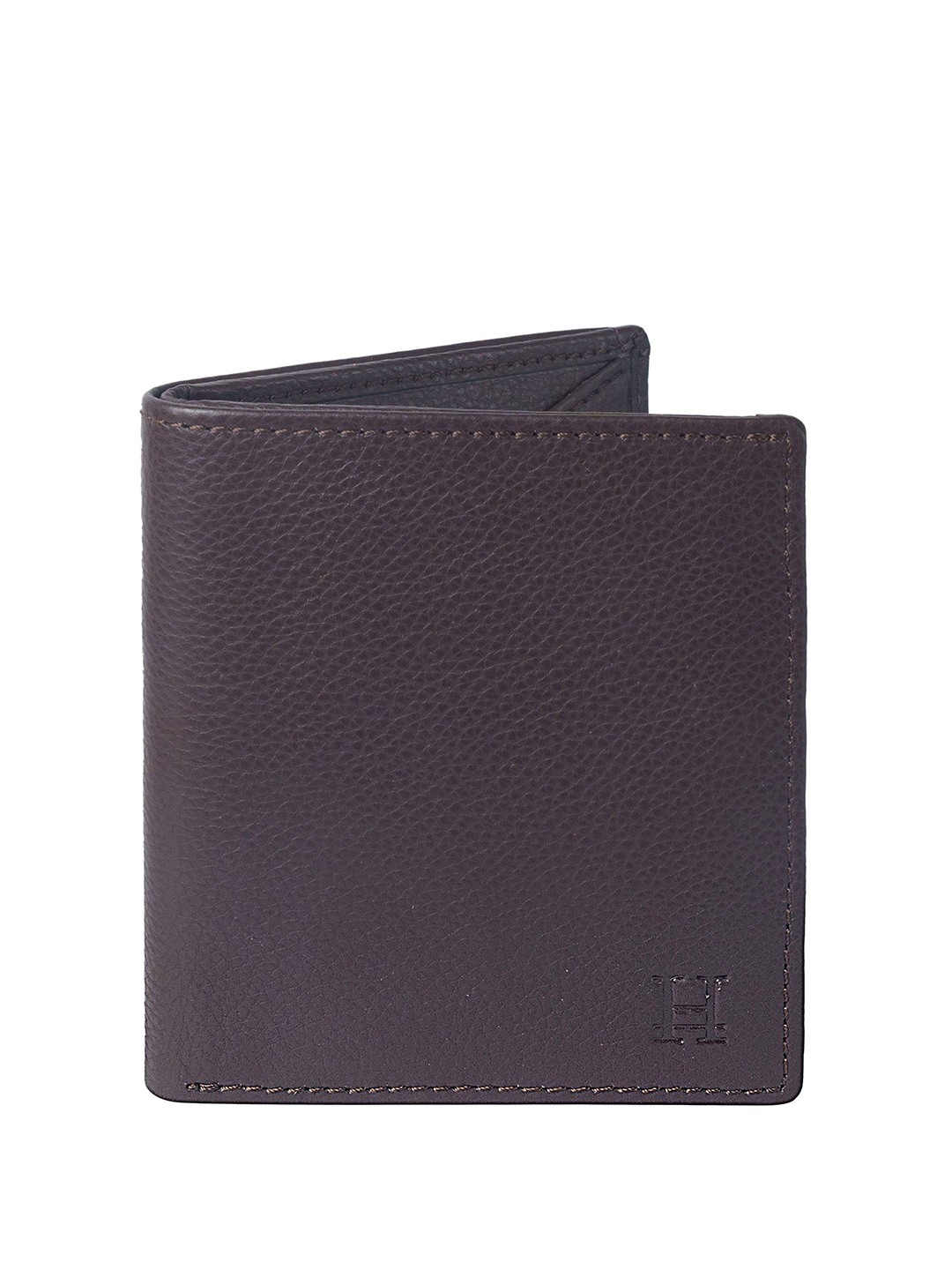 

HIROSHI Men Leather Two Fold Wallet, Brown
