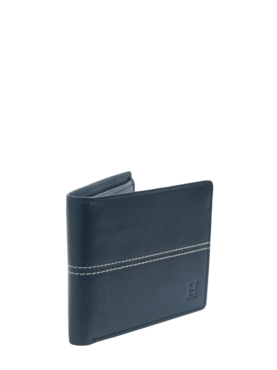 

HIROSHI Men Leather Two Fold Wallet, Black