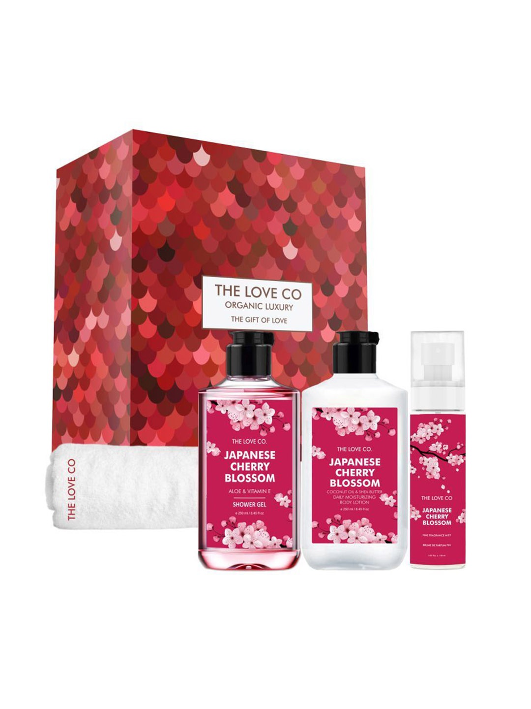 

The Love Co Set Of 3 Japanese Cherry Blossom Bath and Body Combo- 650ml, White