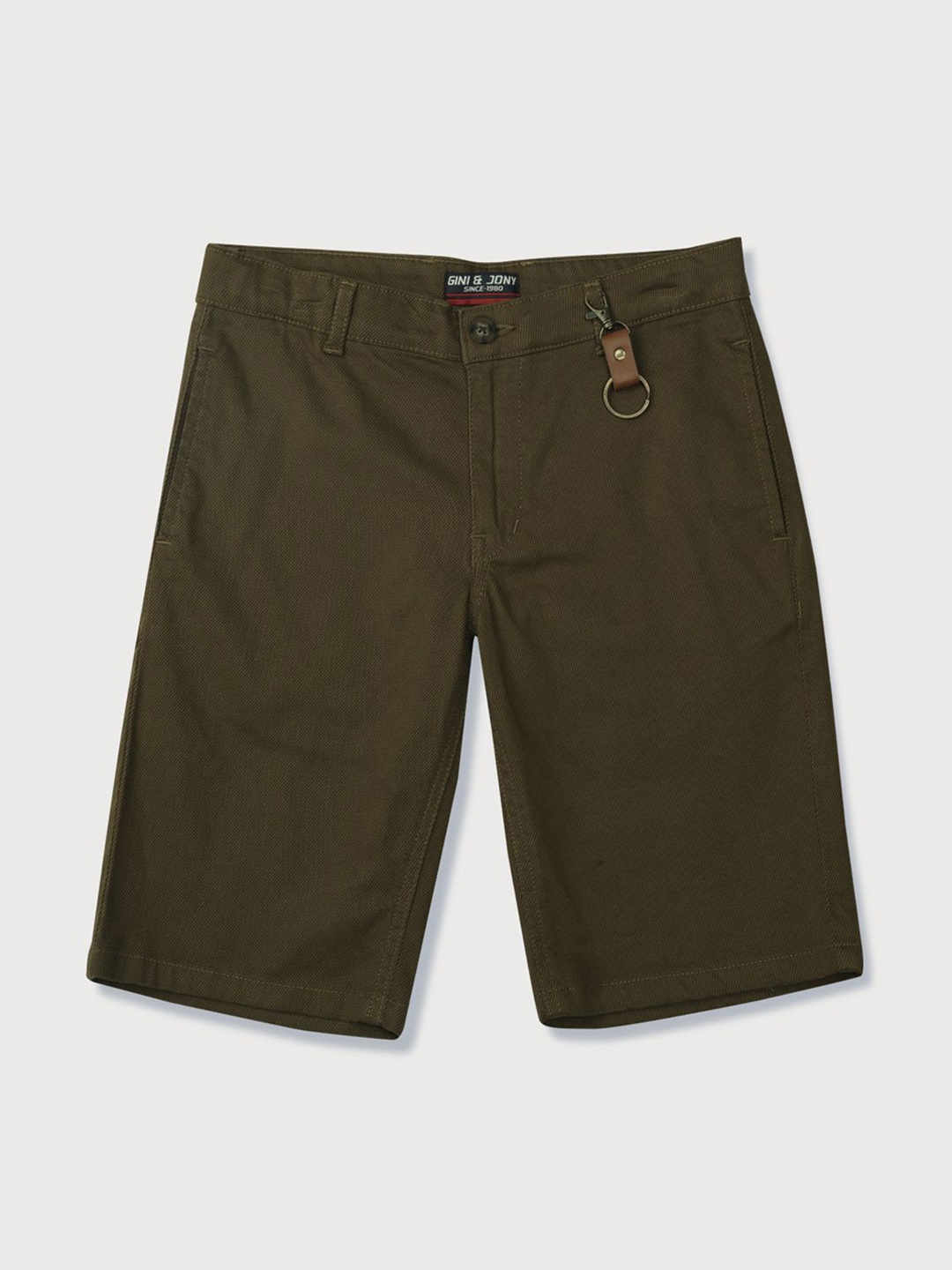 

Gini and Jony Boys Casual Cotton Regular Shorts, Olive
