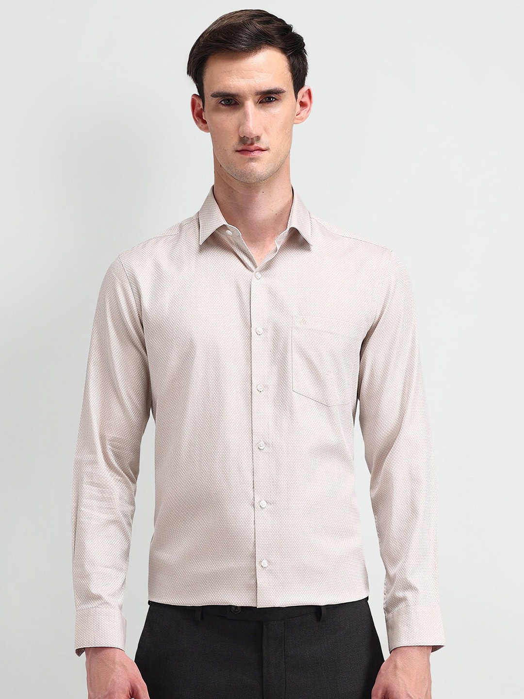 

Arrow Men Classic Opaque Formal Shirt, Beige