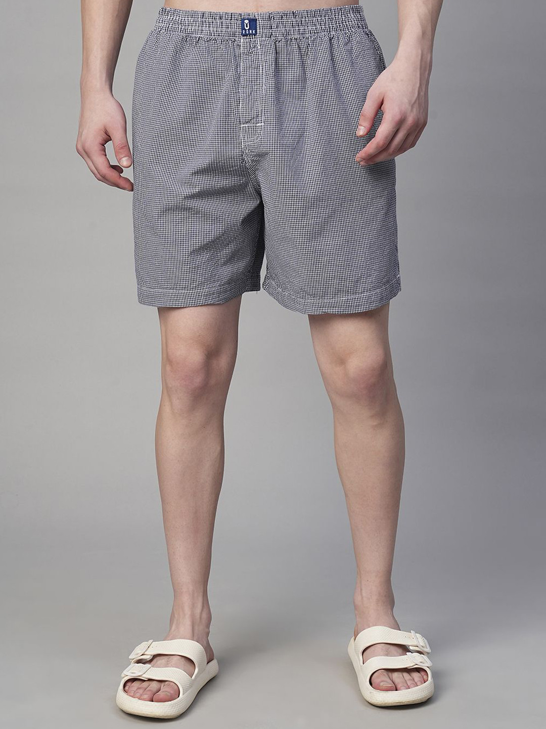 

PRONK Checked Pure Cotton Boxer TM-BXR-016-BLK-S, Black